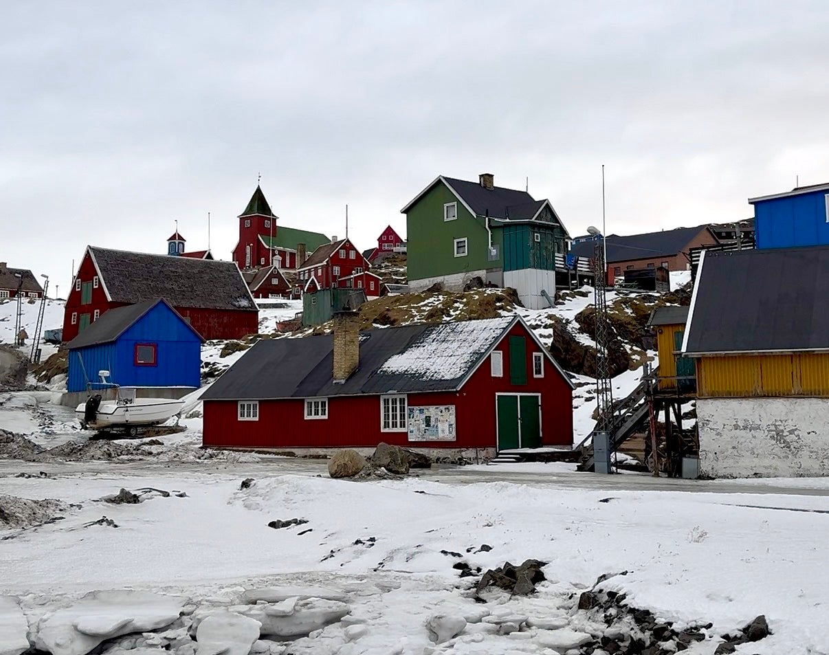 Sisimiut on the west coast of Greenland is the second largest city on the Arctic island with a population of around 5,500
