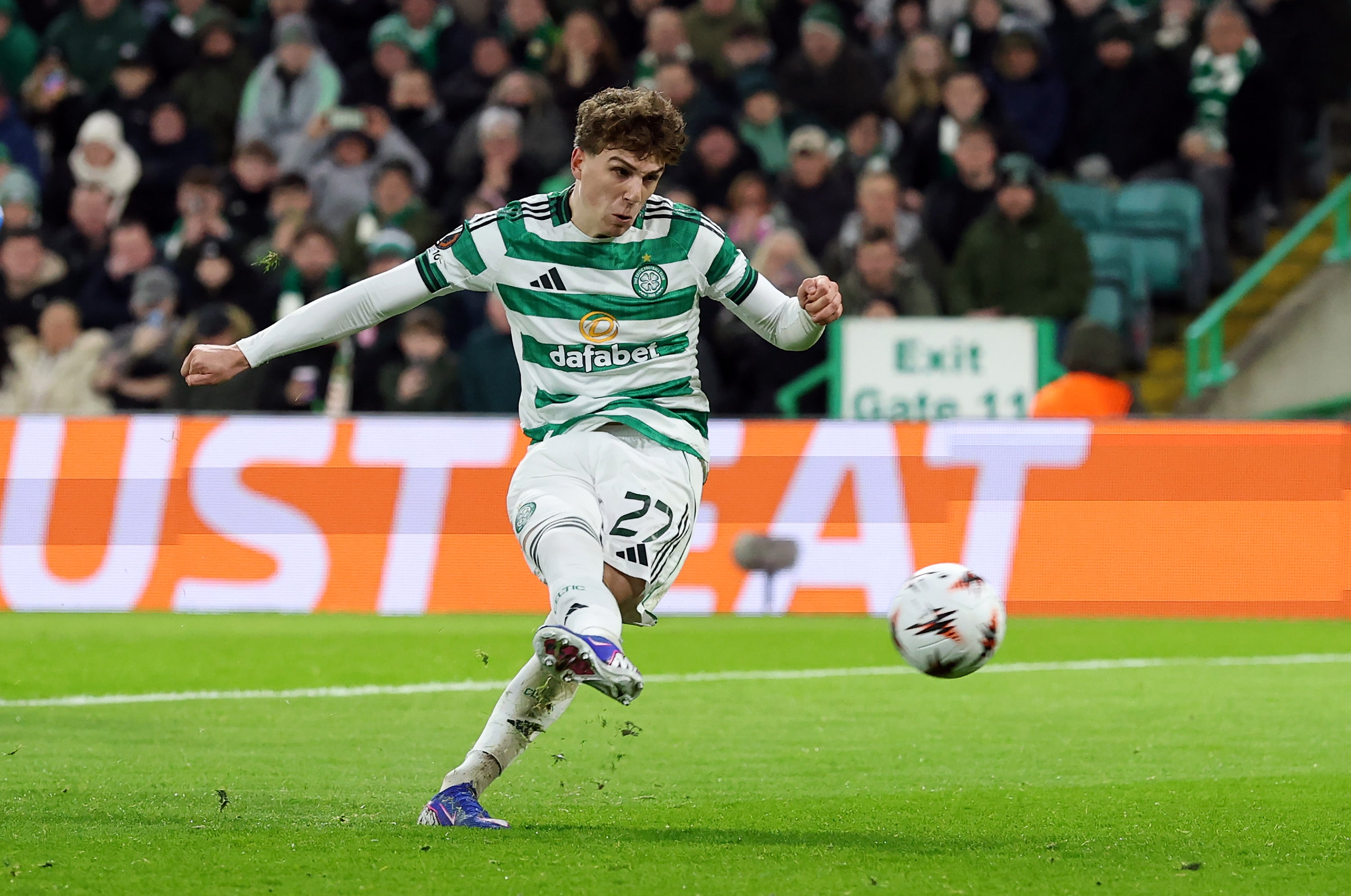 Arne Engels' spot-kick put Celtic in a commanding position