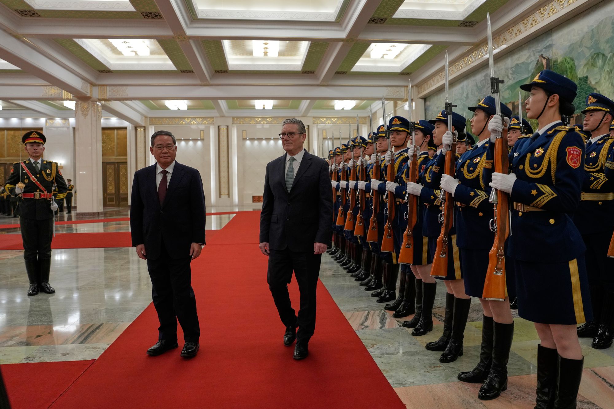 Starmer received a ceremonial welcome when he arrived in Beijing