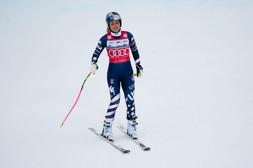 <p>Vonn crashed out of her final downhill race before the Winter Olympics</p>
