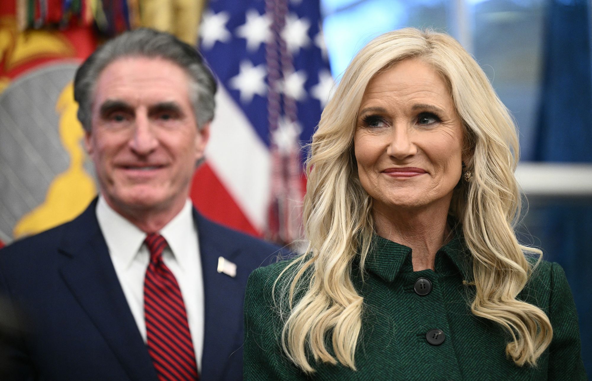President Donald Trump said he nominated Secretary of Interior Doug Burgum because of his wife Kathryn Burgum.