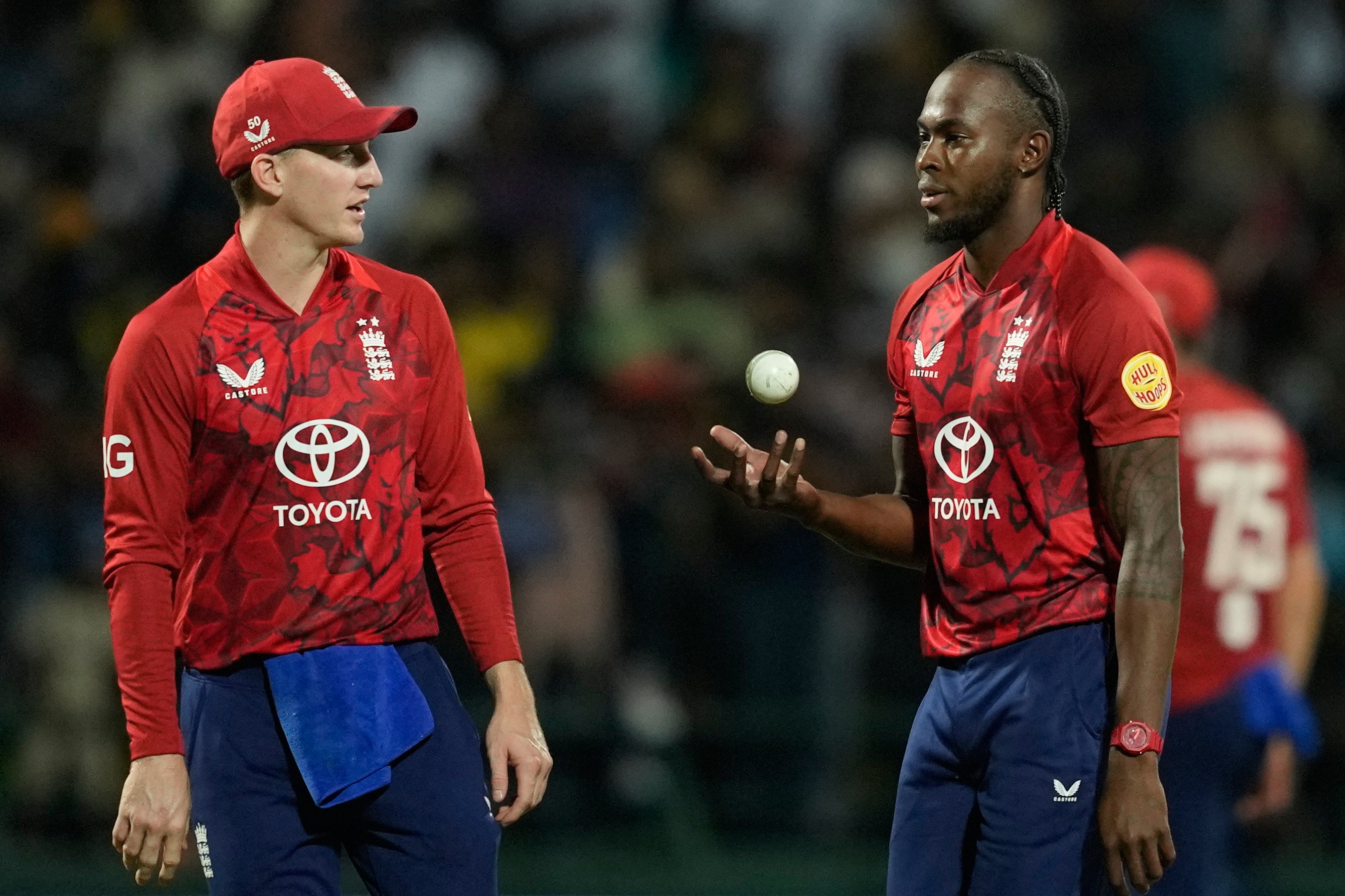 Jofra Archer (right) made his England return