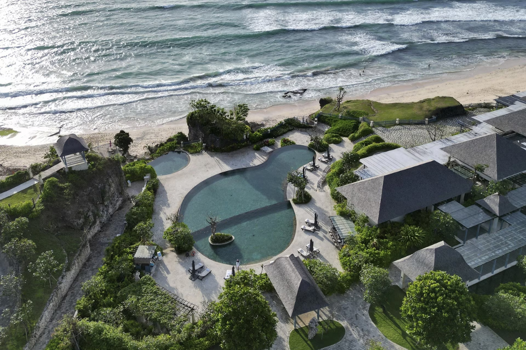 The property is located on one of Bali's best beaches with a private section for guests to enjoy