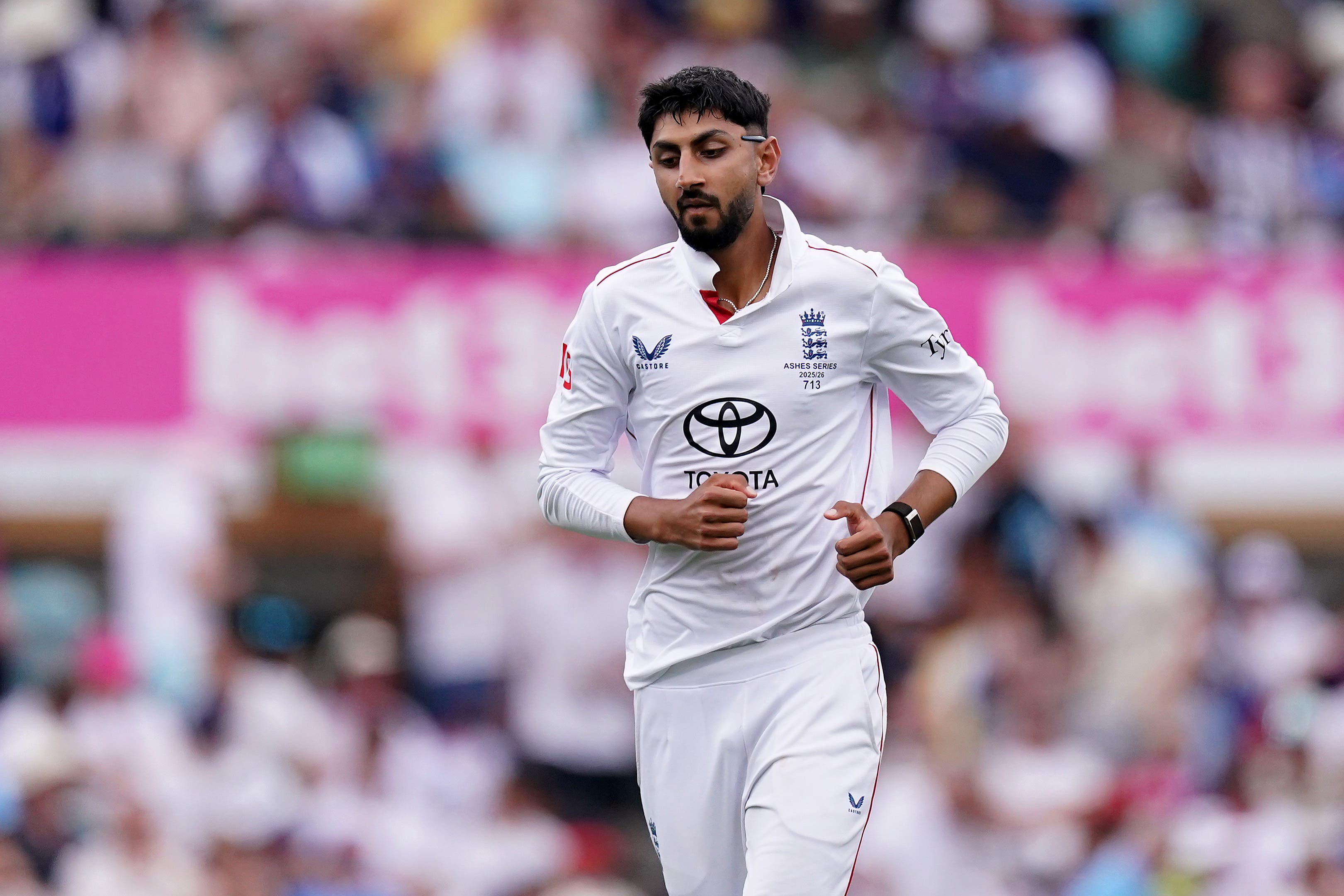 Shoaib Bashir did not play an Ashes Test over the winter (Robbie Stephenson/PA)