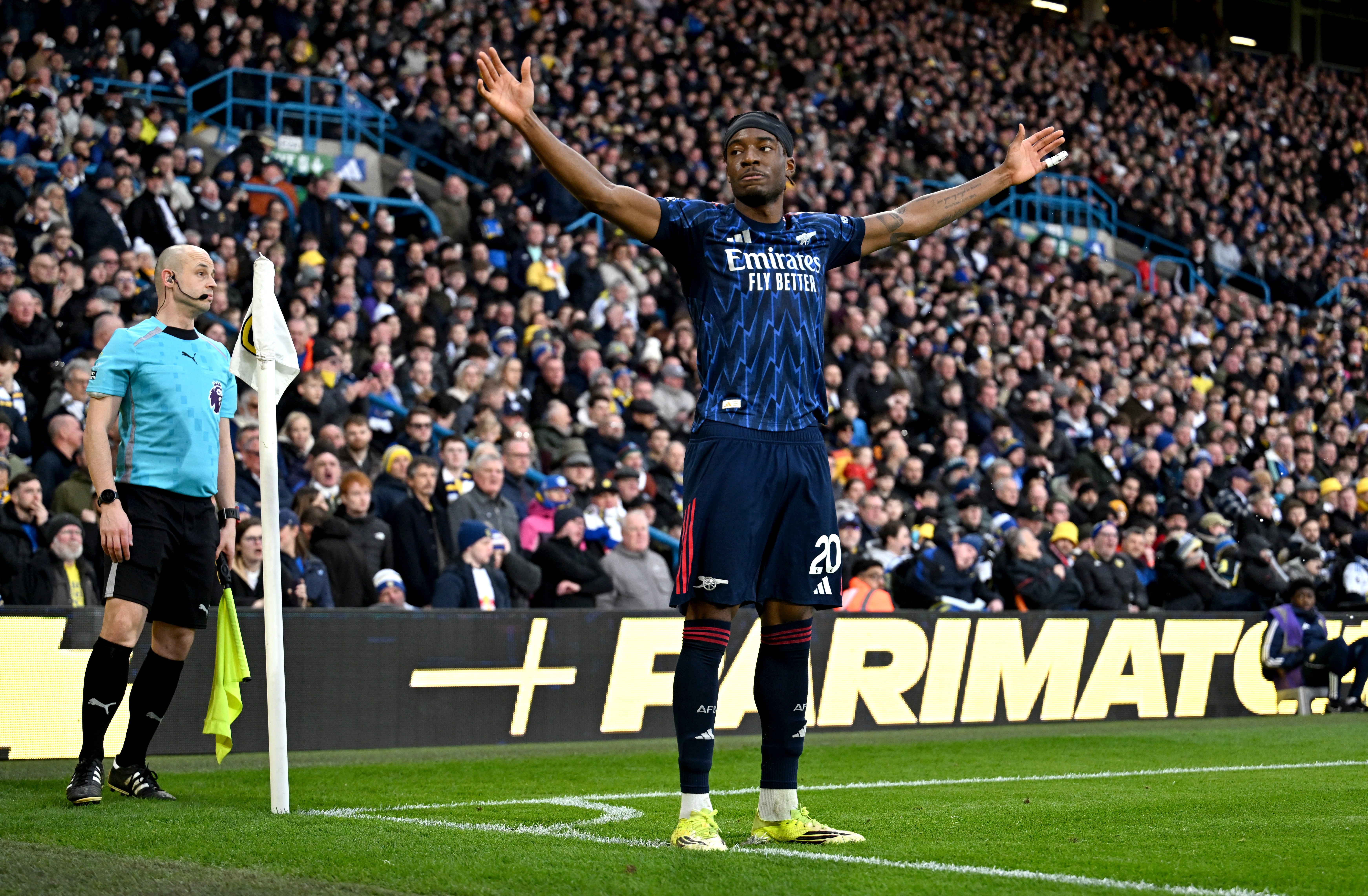 Noni Madueke set up both goals as Arsenal swept Leeds away at Elland Road