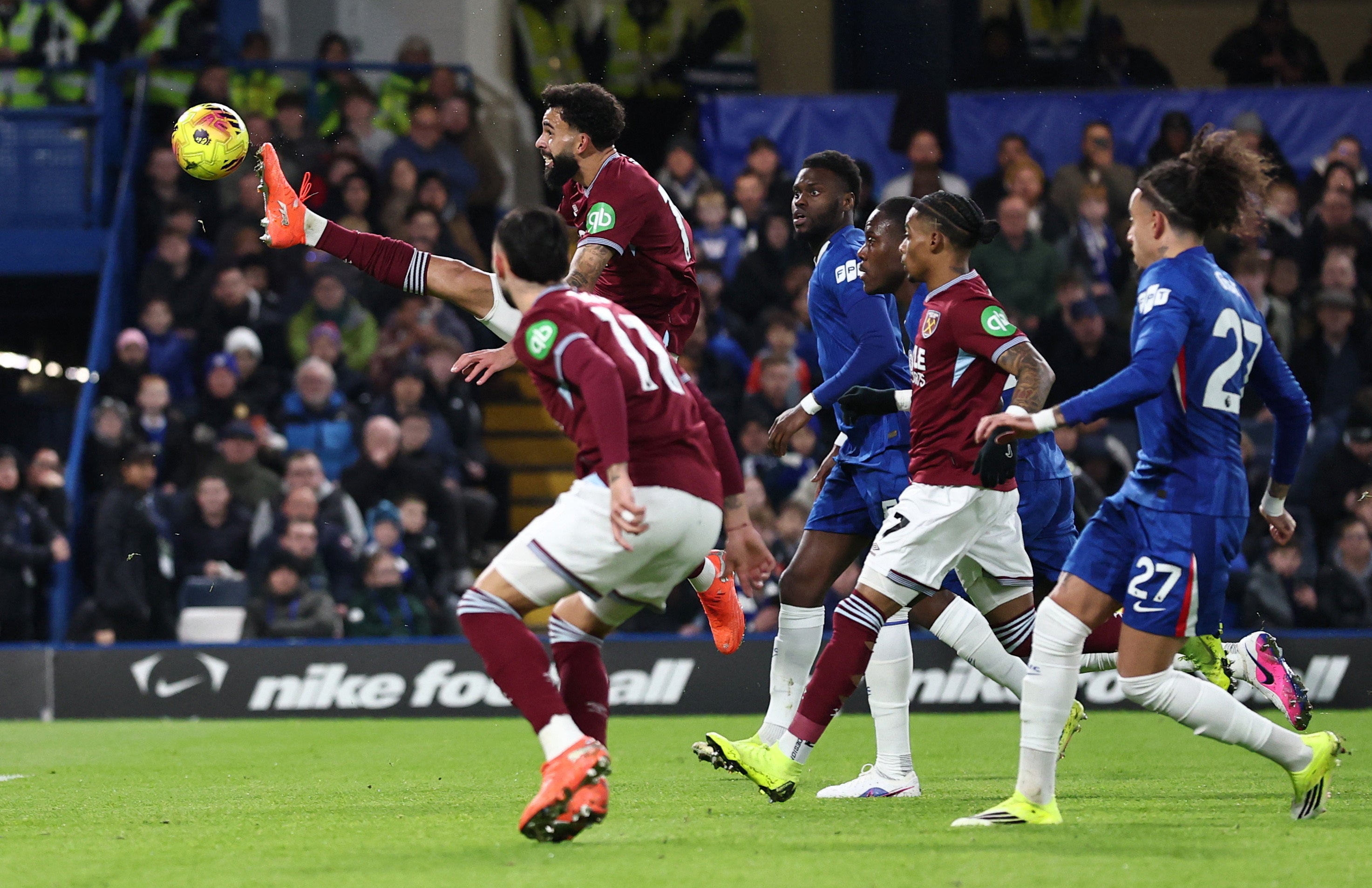 Jarrod Bowen opened the scoring with a cross that beat Robert Sanchez and ended up in the net