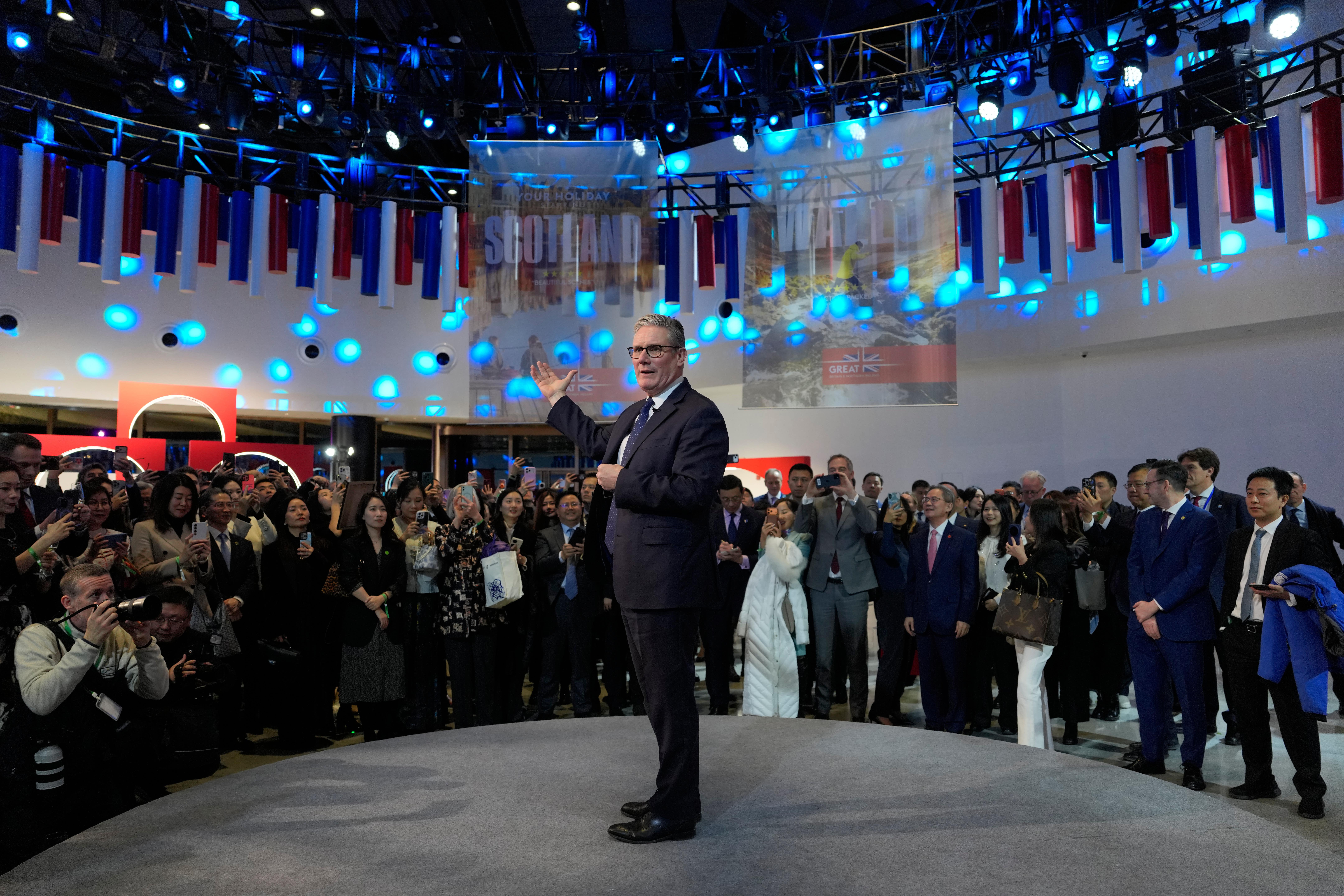 Prime Minister Sir Keir Starmer speaking during a House of UK reception in Shanghai (Kin Cheung/PA)