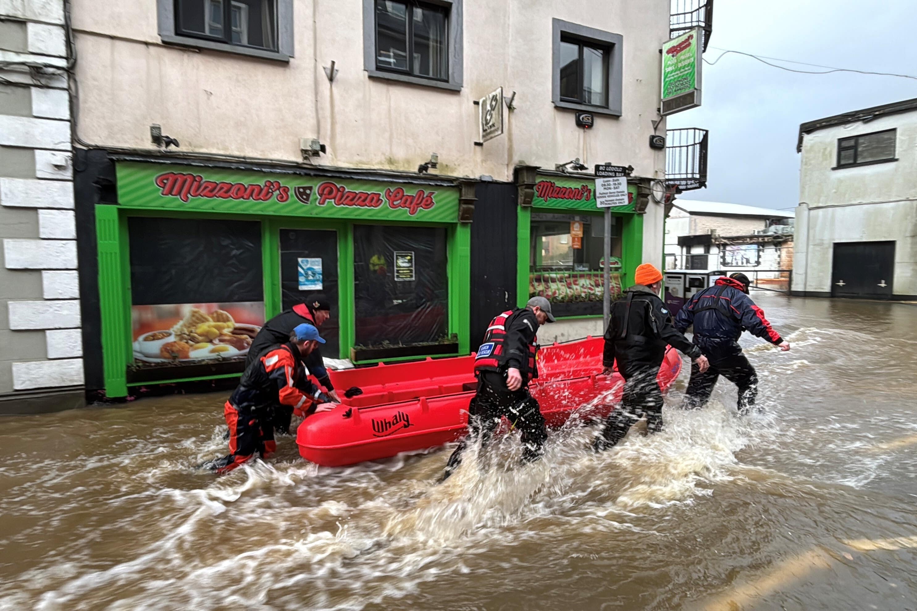 Flooding in Enniscorthy during Storm Chandra (Niall Carson/PA)