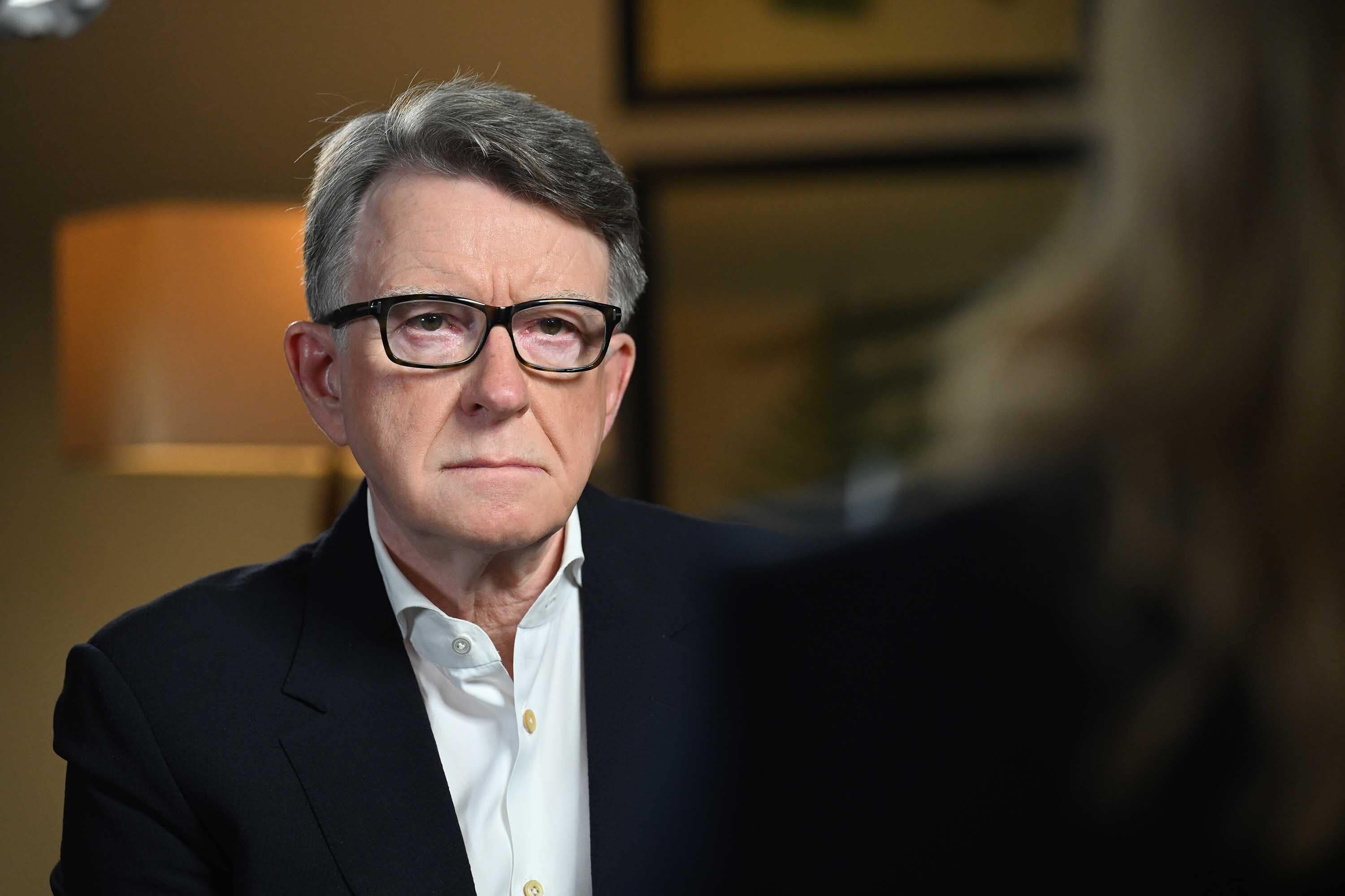 Lord Mandelson sacked as the US ambassador last year after revelations of his continued contact with Epstein (Jeff Overs/BBC)