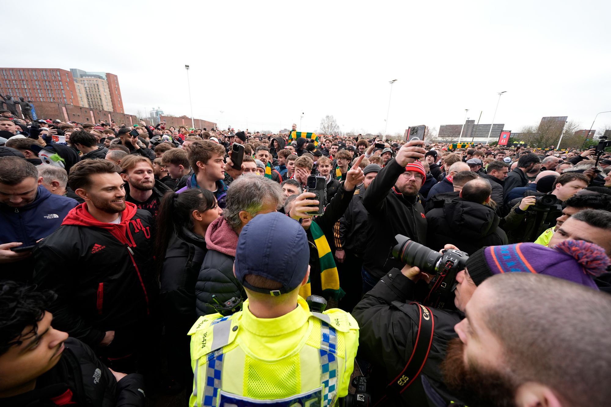 Man United fans staged a protest before the game against Fulham