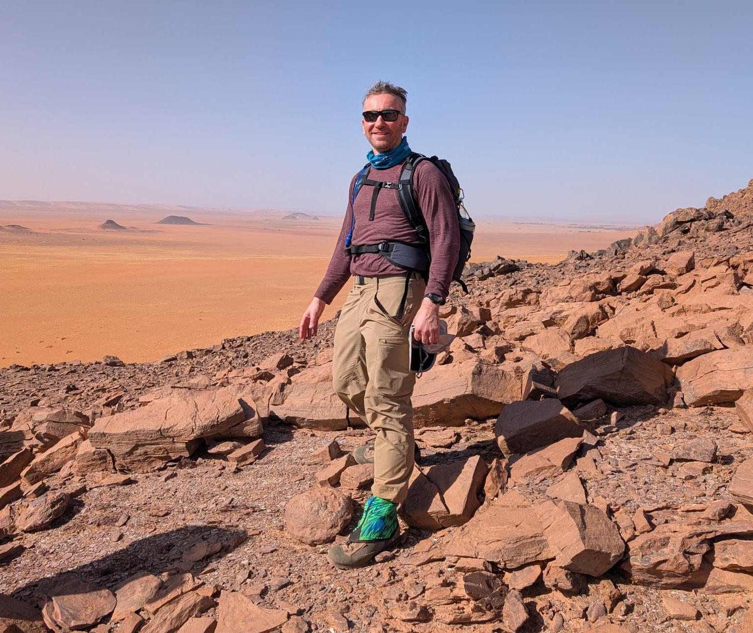 Fraser Wilson trekked 110km across the Sahara two years after a heart transplant
