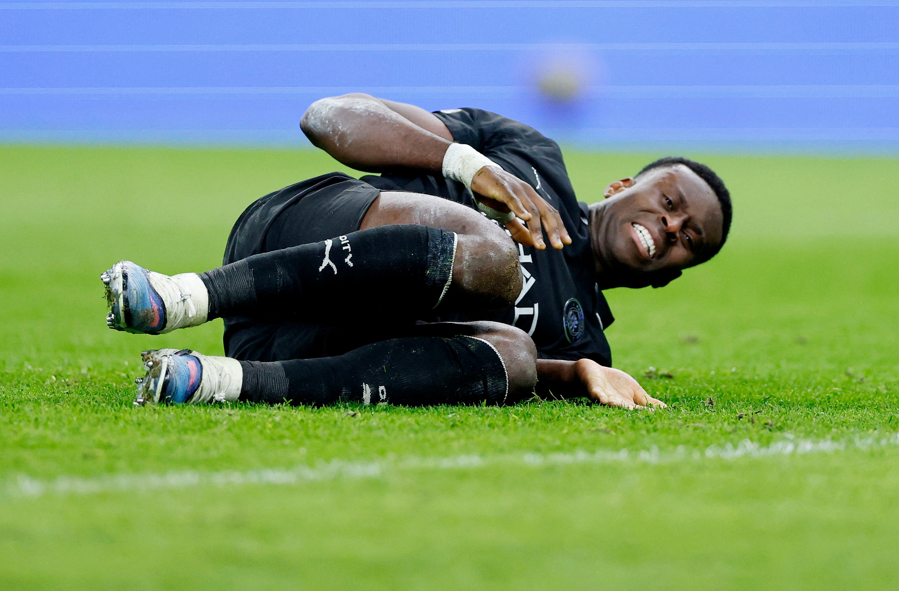 Marc Guehi went down injured after Tottenham’s first goal but it was still allowed to stand