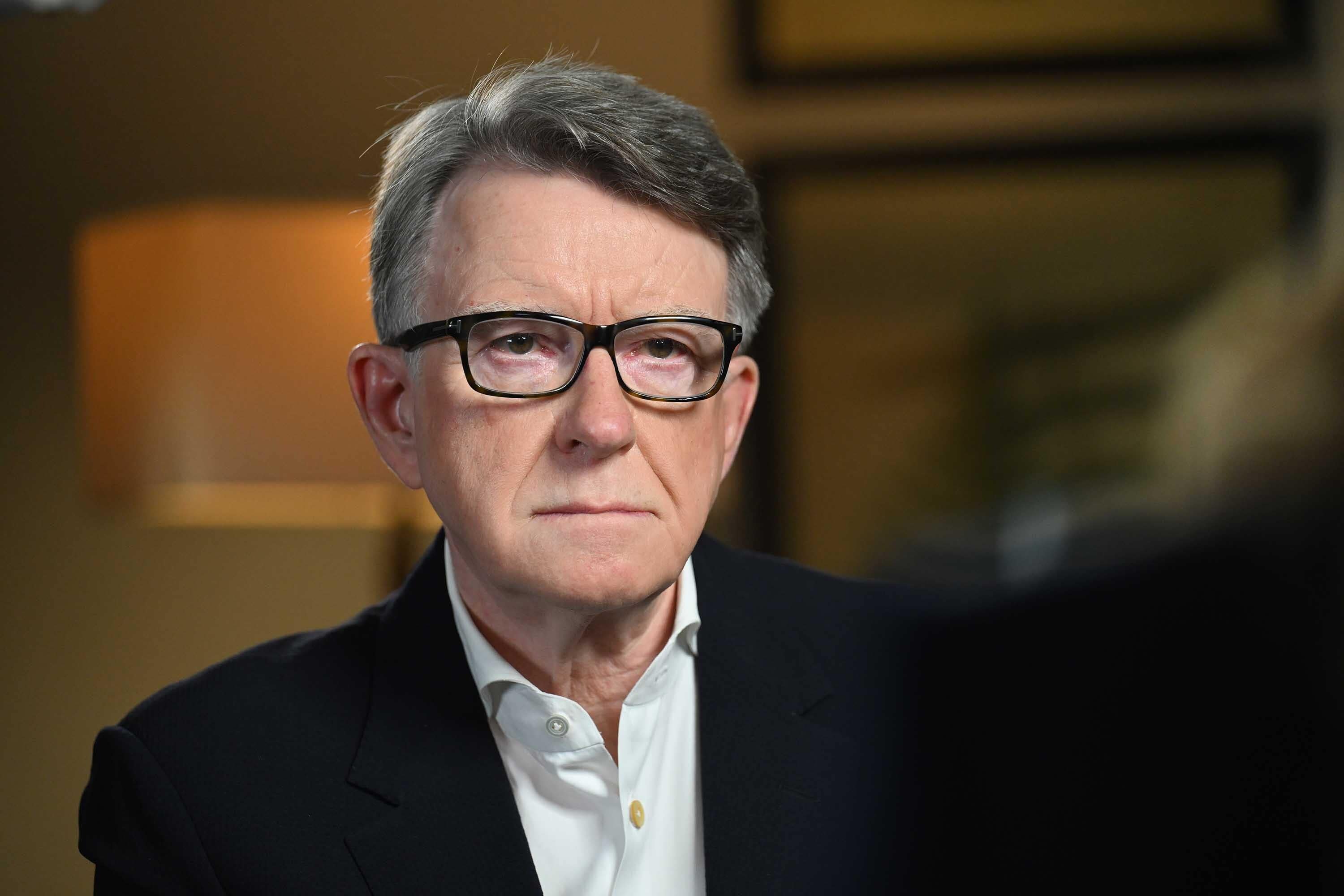 Former US ambassador Lord Mandelson (Jeff Overs/BBC/PA)