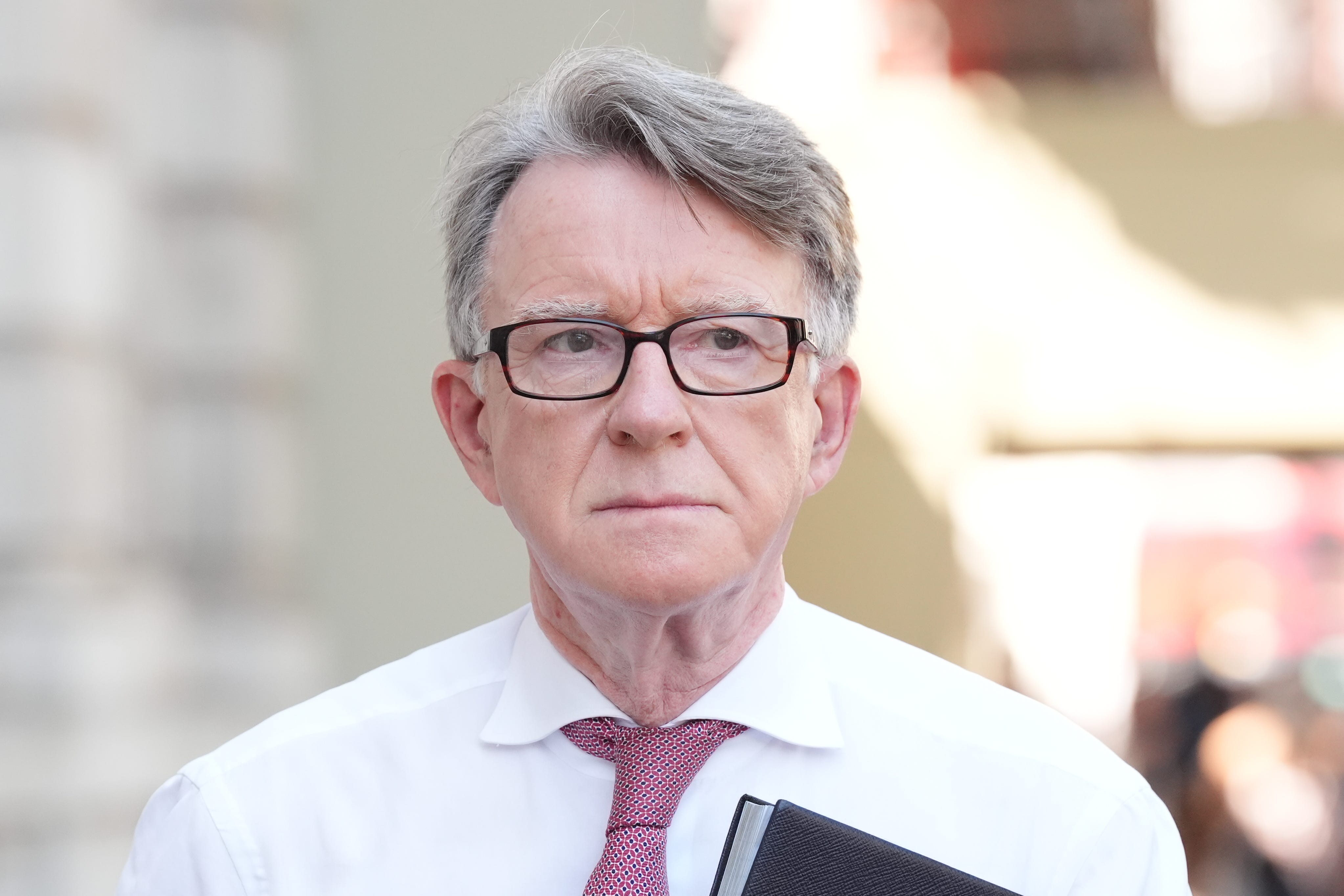 Lord Peter Mandelson resigned from the Labour Party late on Sunday (Jonathan Brady/PA)