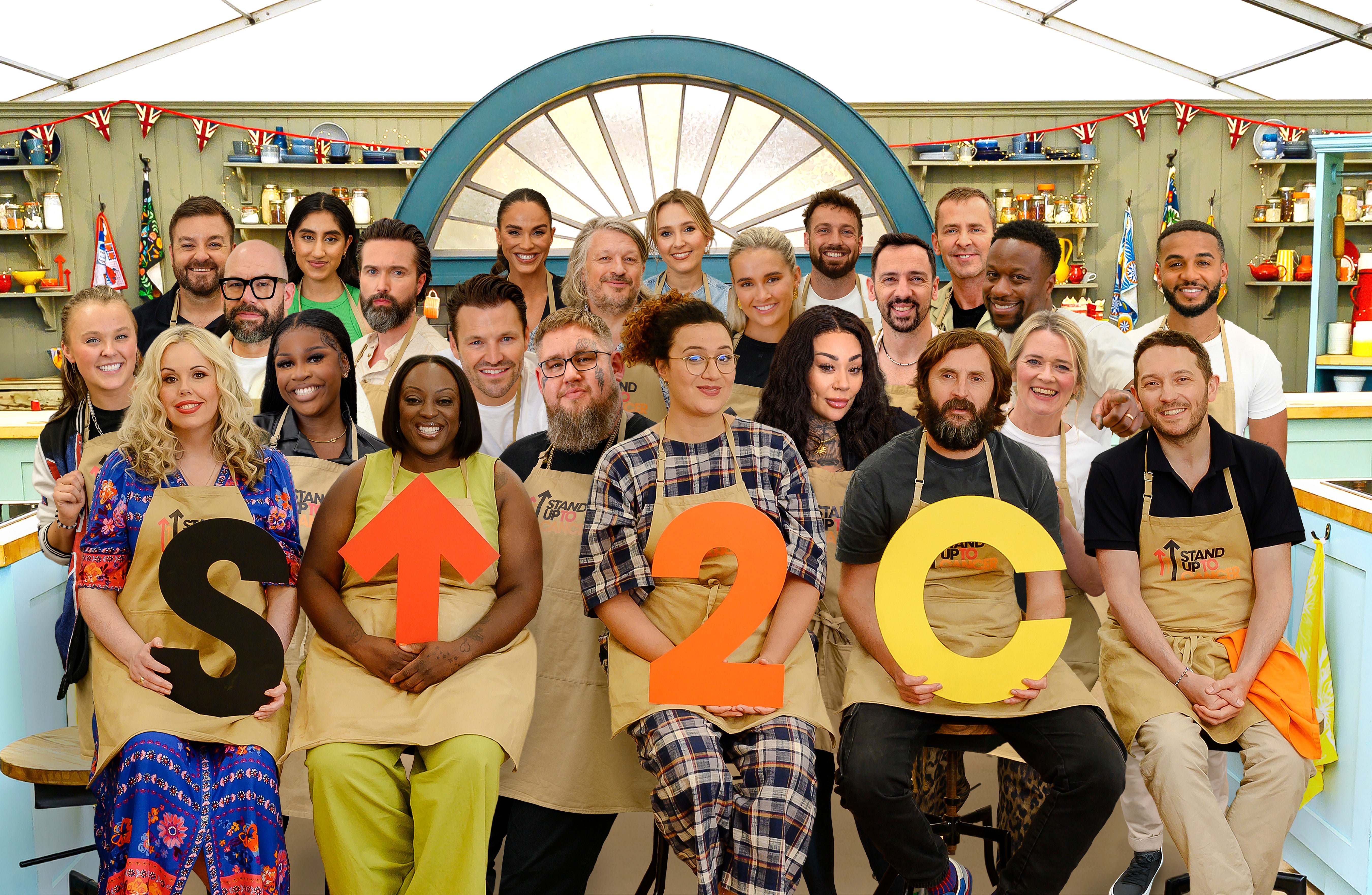 <p>The cast of 'The Great Celebrity Bake Off for Stand Up To Cancer' 2026</p>
