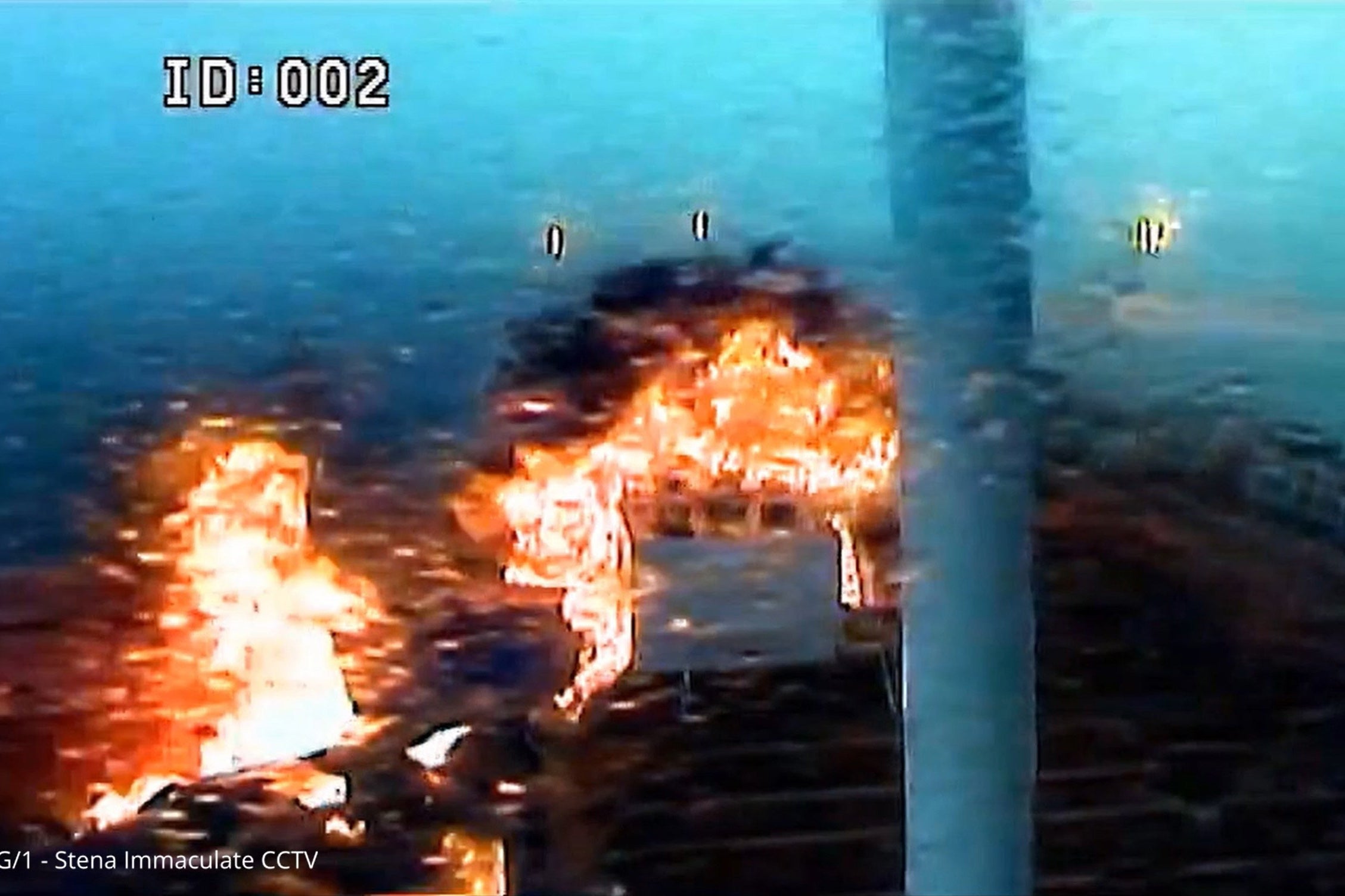 CCTV issued by Humberside Police of the collison between Solong and the Stena Immaculate