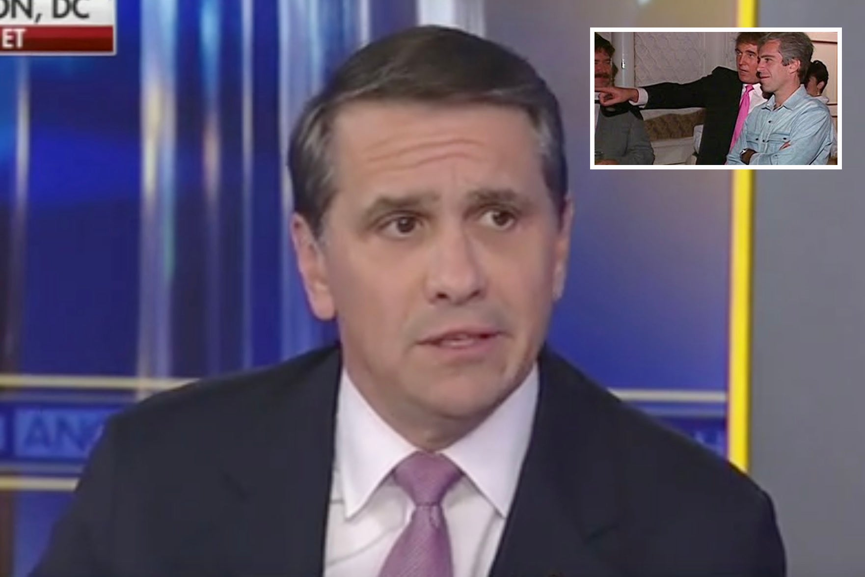 Deputy Attorney General Todd Blanche told Fox News it was "not a crime" to party with Jeffrey Epstein. President Donald Trump, pictured inset with Epstein, was friends with the billionaire financier and appeared at parties with him, although they parted ways before Epstein was convicted as a sex offender.