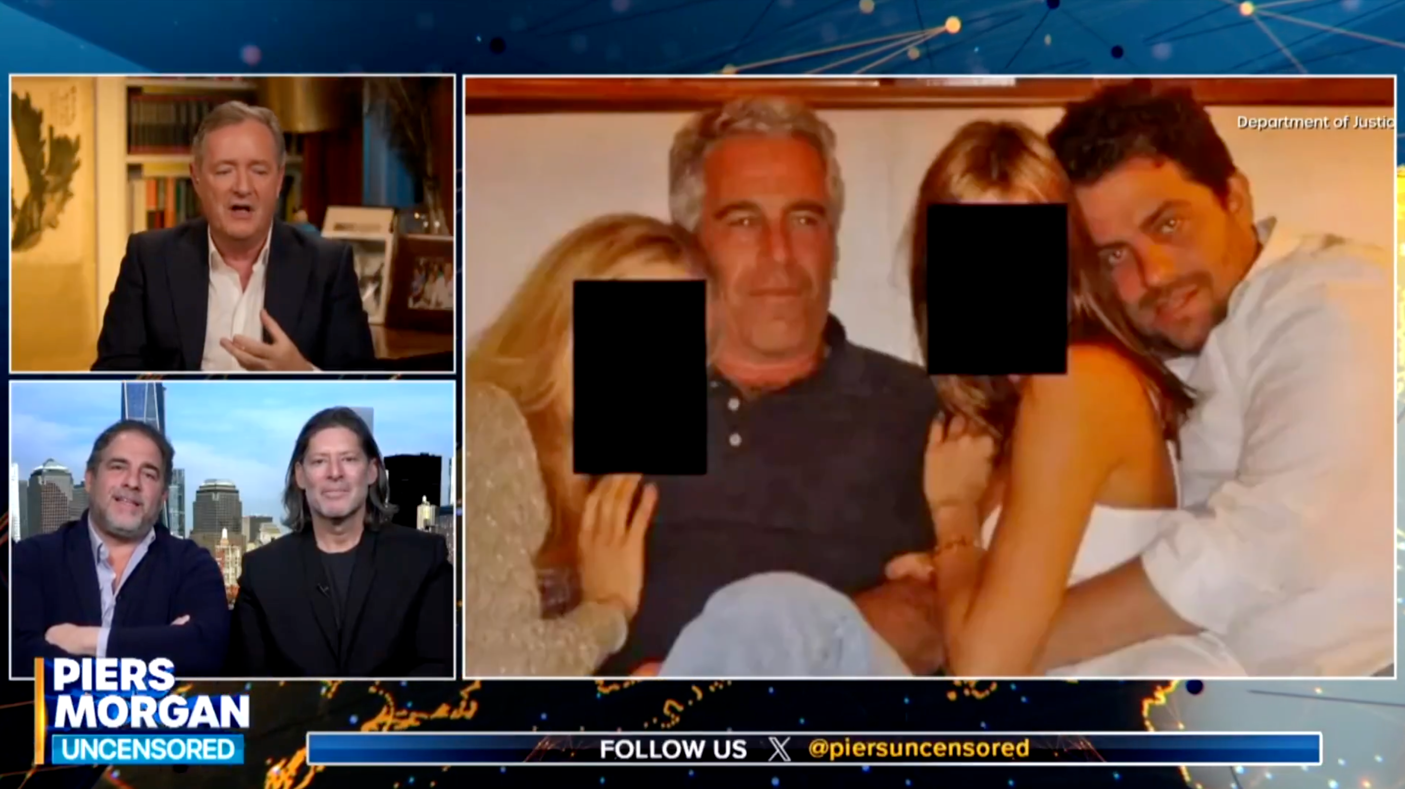 Piers Morgan confronted Ratner with a photo of him and Epstein on his show