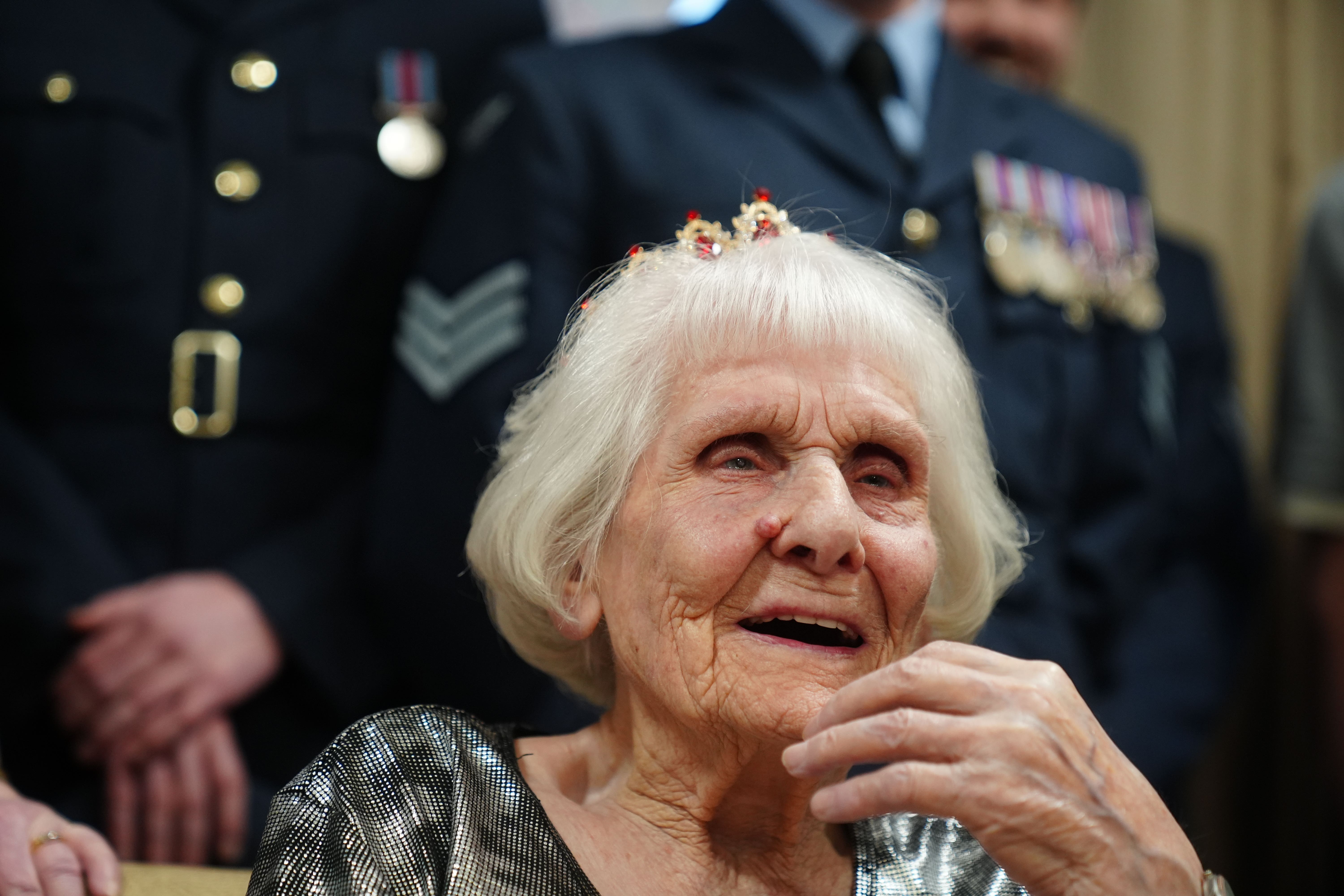 Former RAF radar operator Molly Gillon who is celebrating her 103rd birthday (Owen Humphreys/PA)