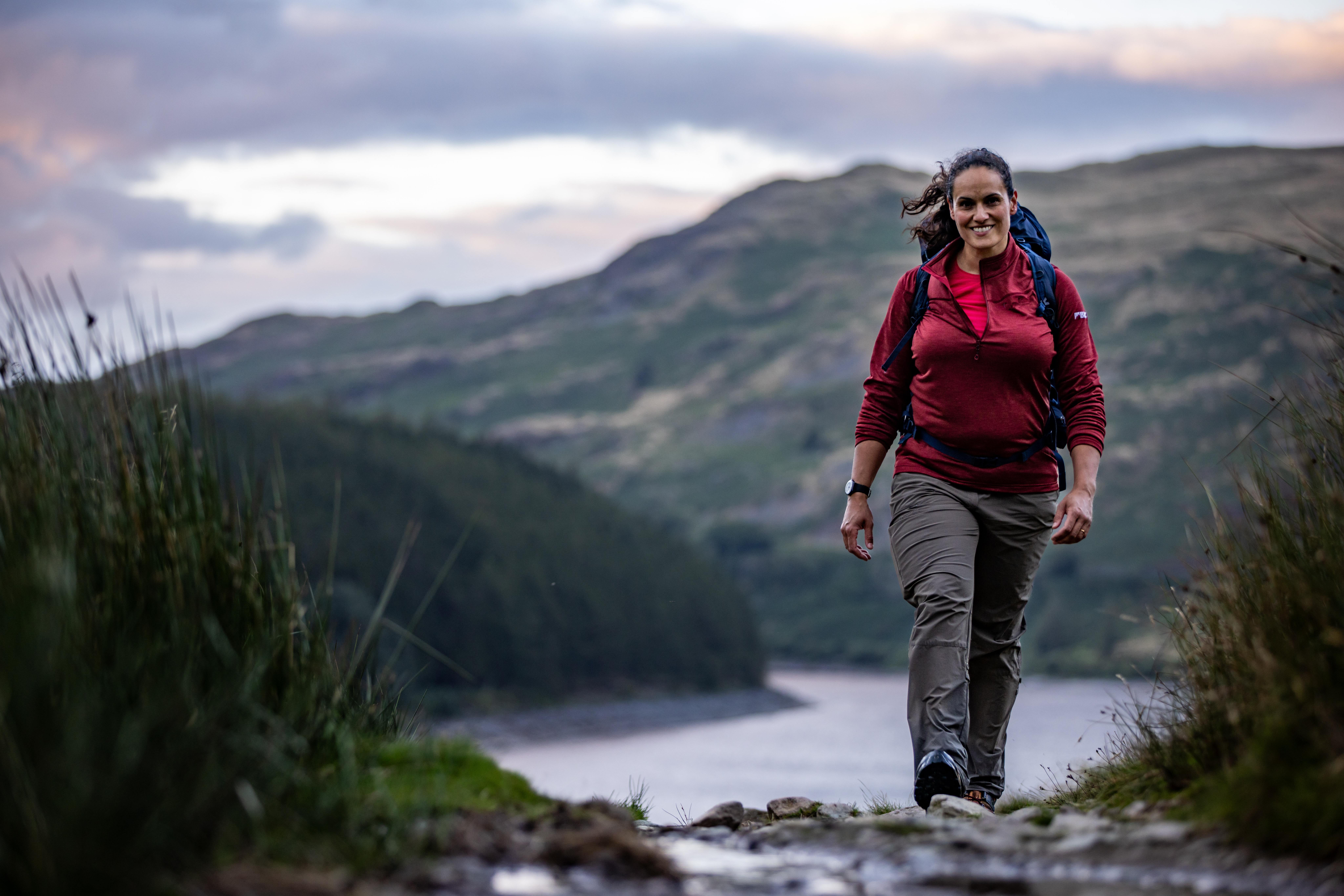 Mary-Ann Ochota on a hike