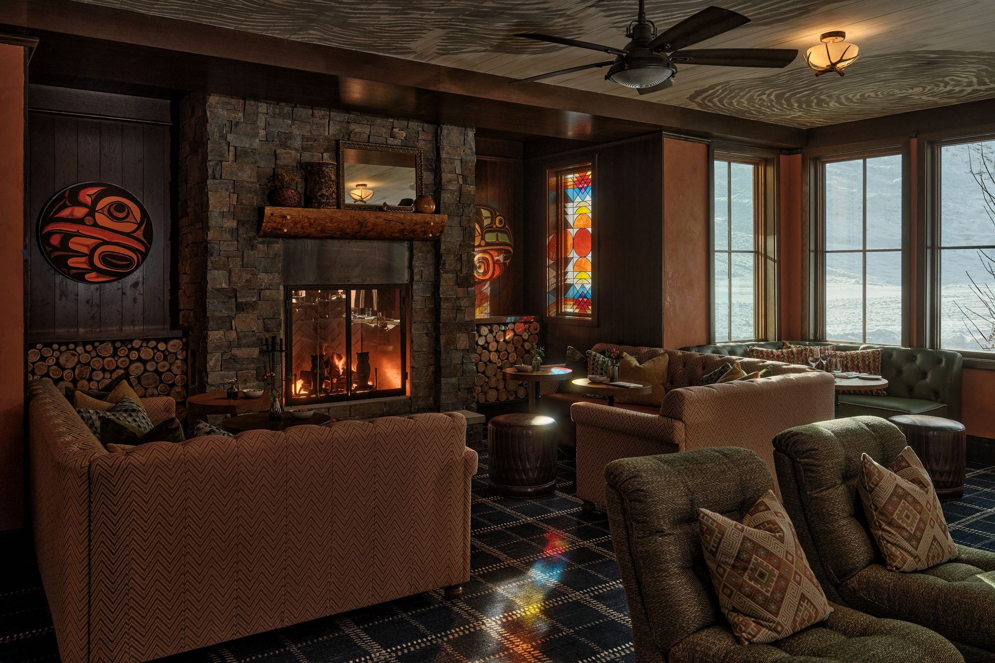 The Inn at Sundance Mountain Resort features Native American art once belonging to Robert Redford
