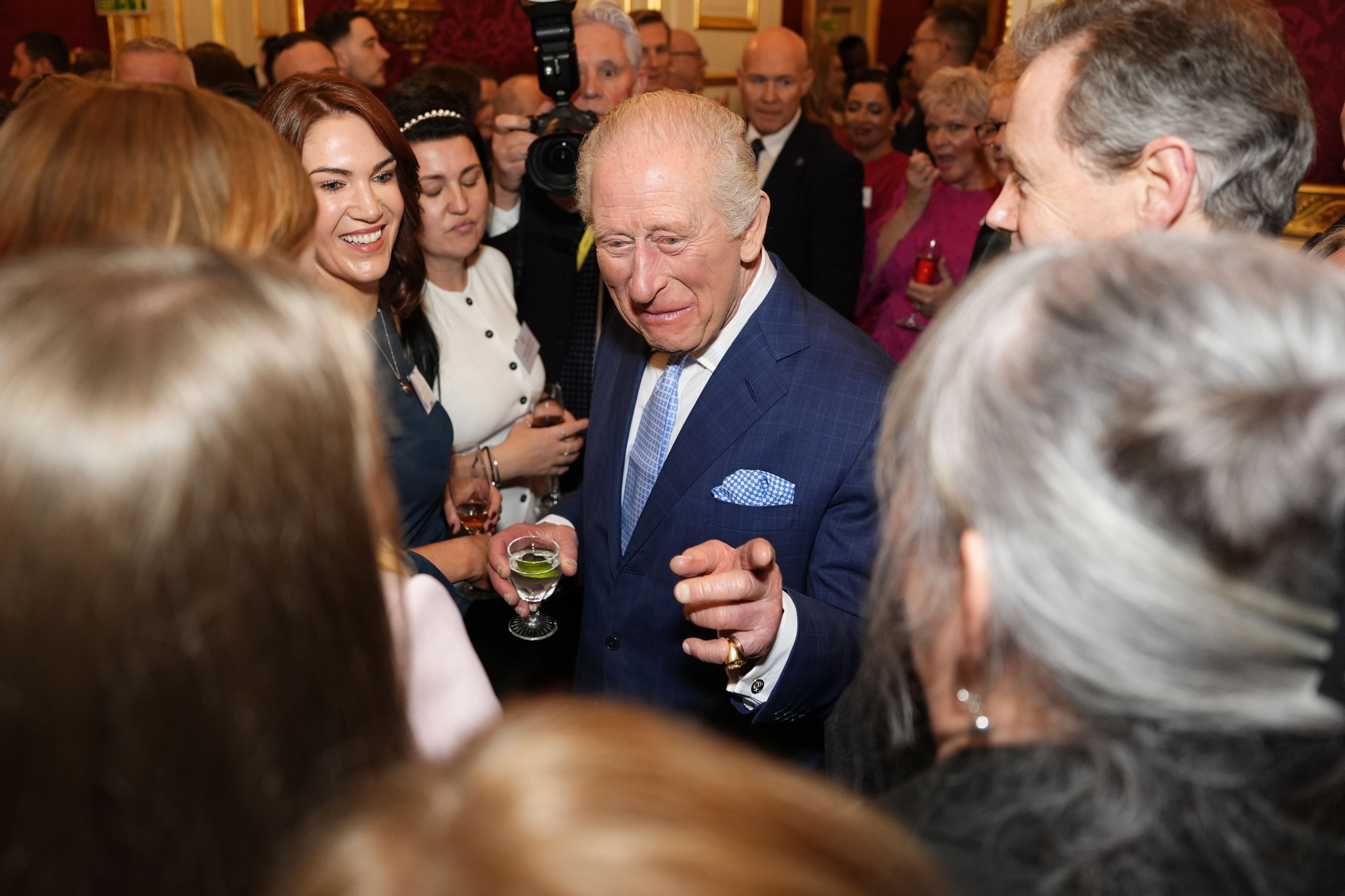 The reception was held at St James’s Palace in London to recognise the work of employees of local and regional governments who serve communities throughout the United Kingdom (PA)