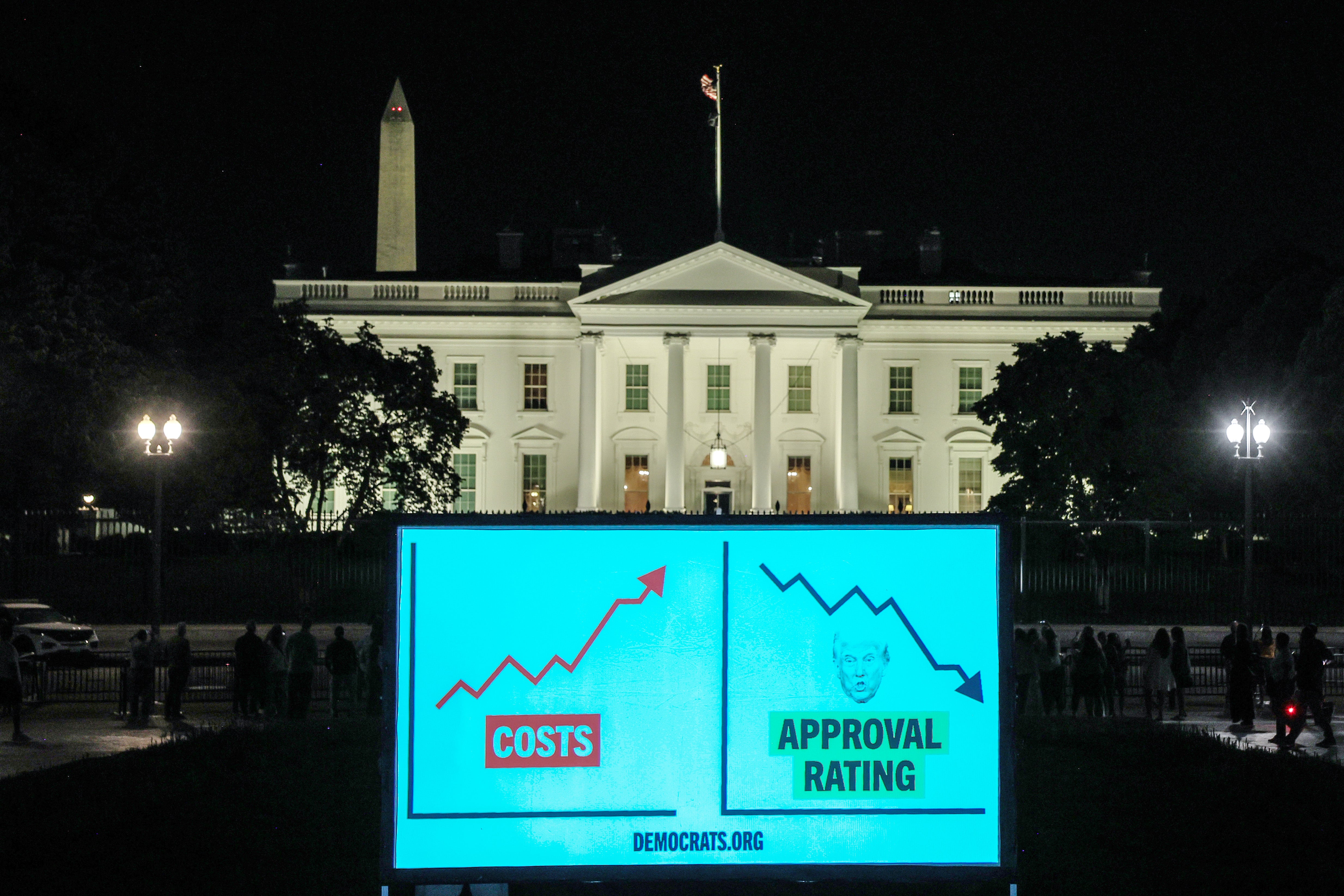 In a Truth Social post Monday night, Trump wrote, 'The highest Poll Numbers I have ever received. Obviously, people like a strong and powerful Country, with the best economy, EVER!'