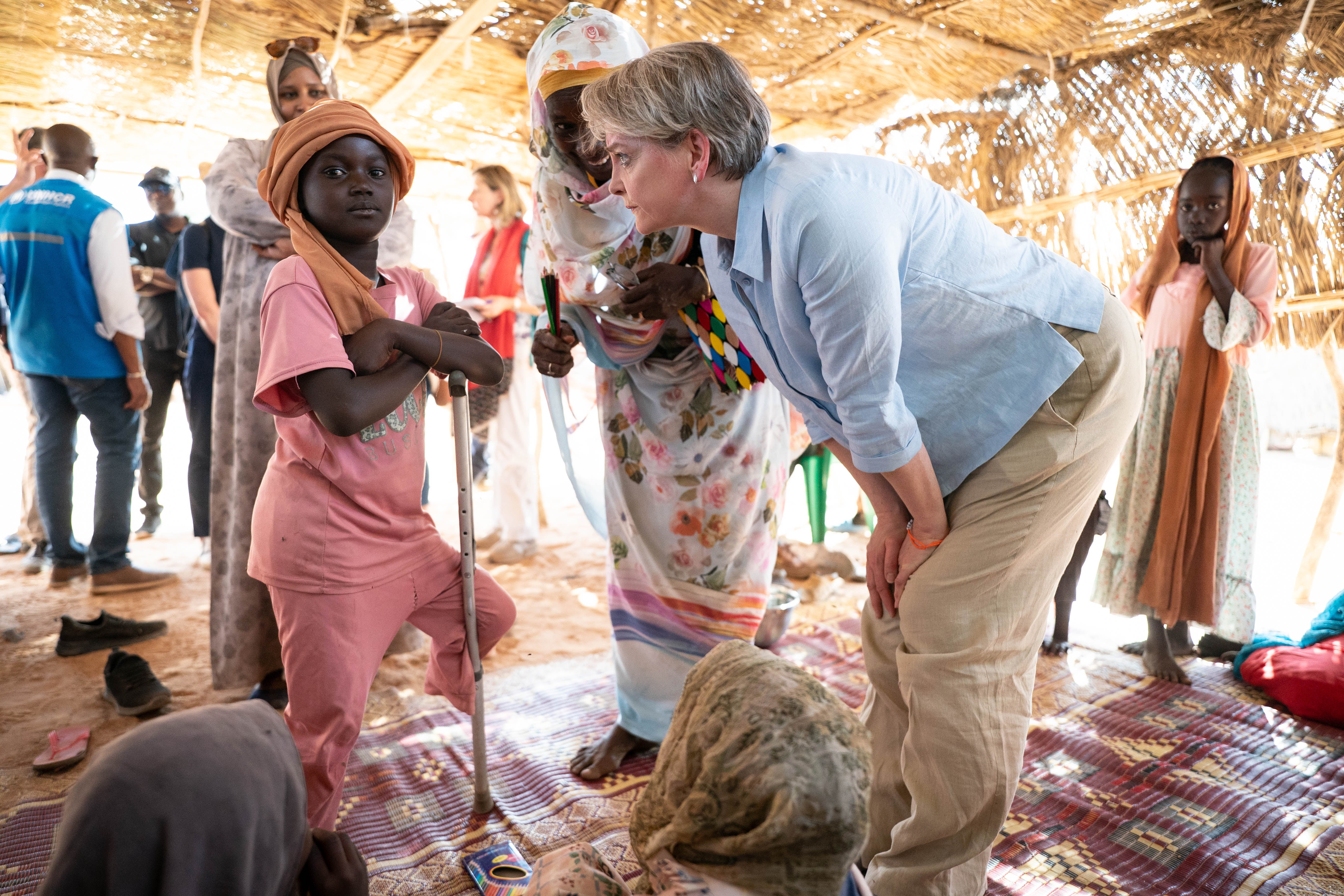 Foreign Secretary Yvette Cooper met survivors of violence in the Sudan war in Adre in Chad