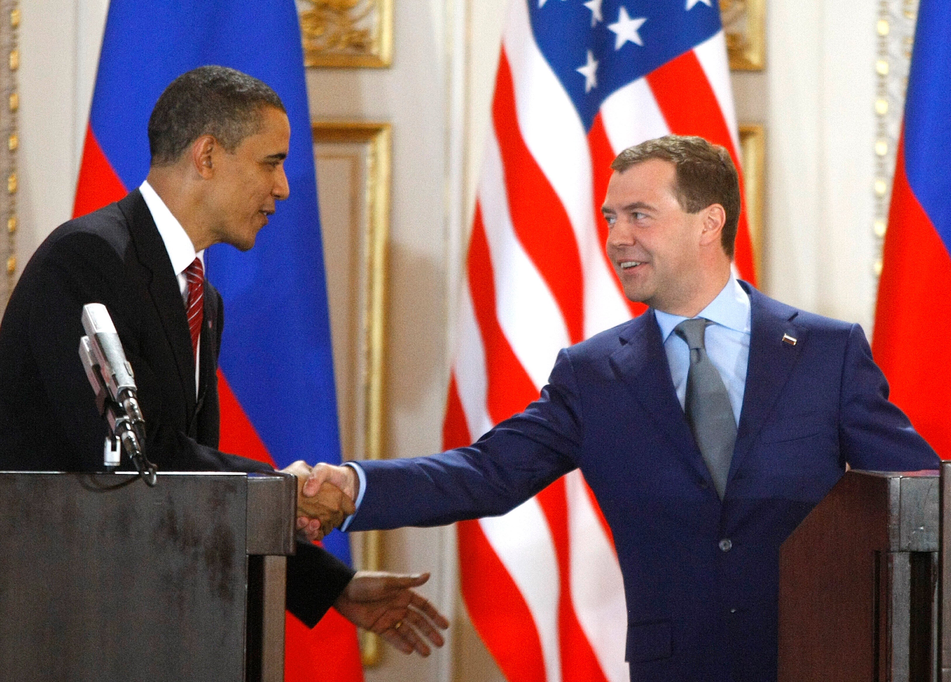 The 2010 treaty was agreed by Obama and Medvedev