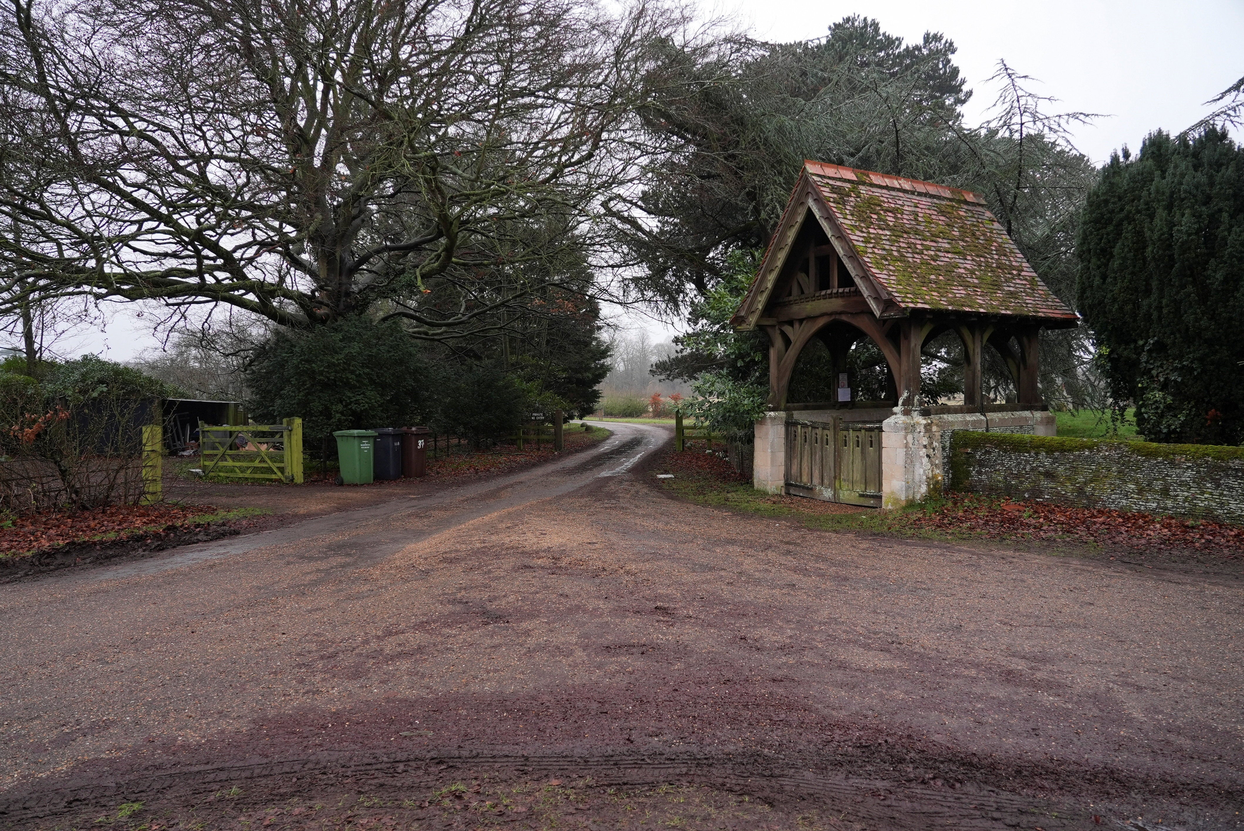 Entrance to Wood Farm Cottage on the Sandringham Estate
