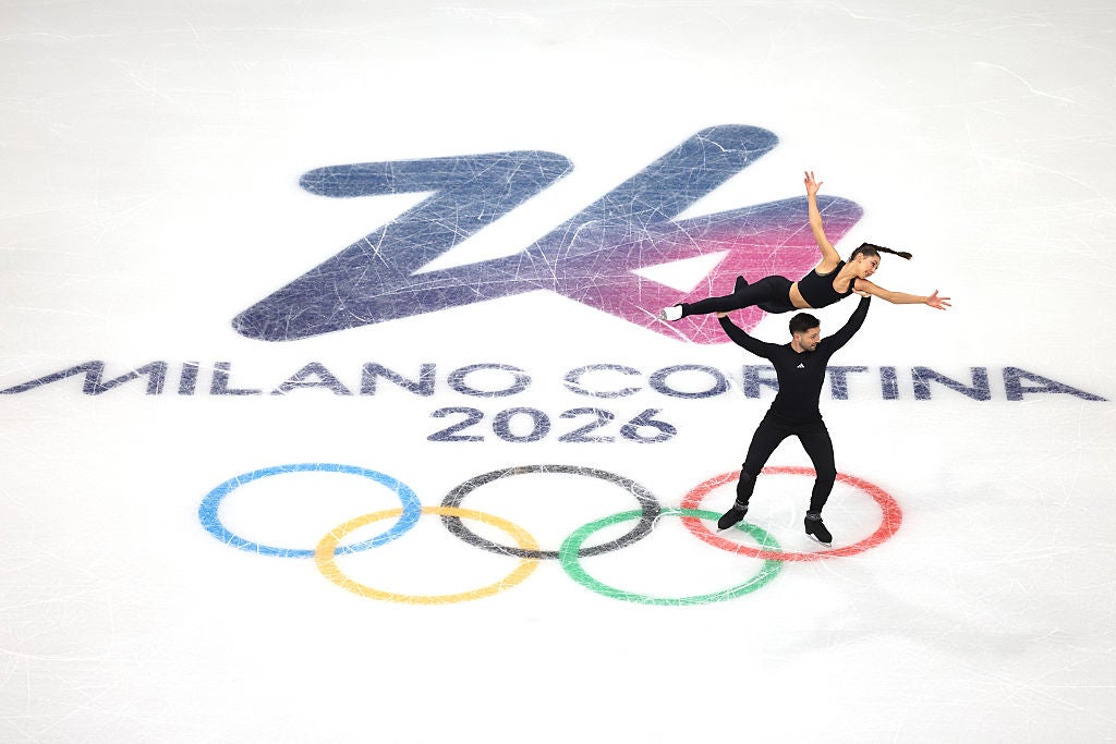 Fear and Gibson compete in the figure skating team event the same day as the Opening Ceremony