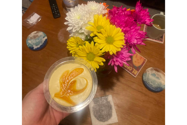 The mango cheesecake was the star of the show (Molly Greeves/The Independent)