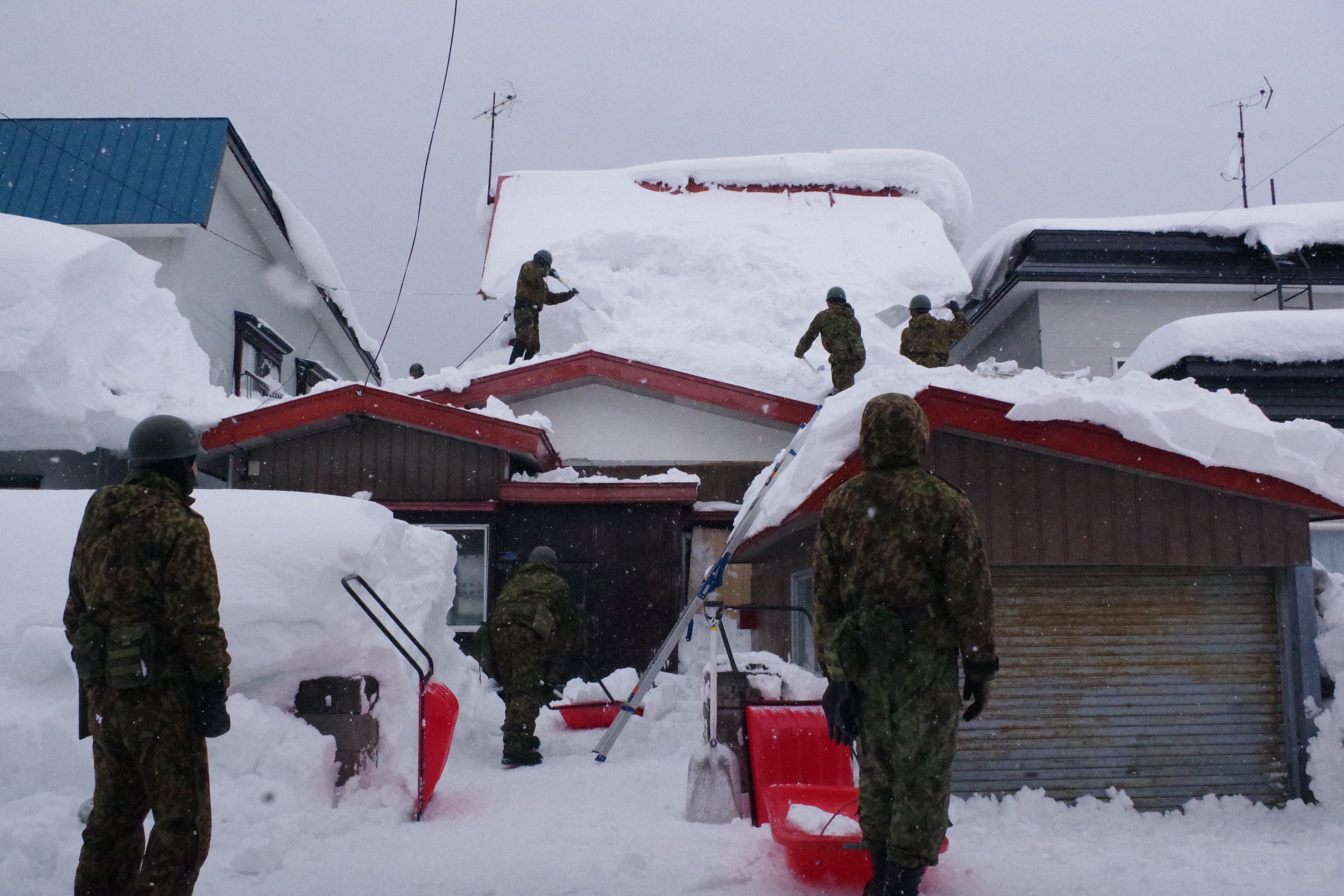 Heavy snow in Aomori prefecture, Japan, earlier this week