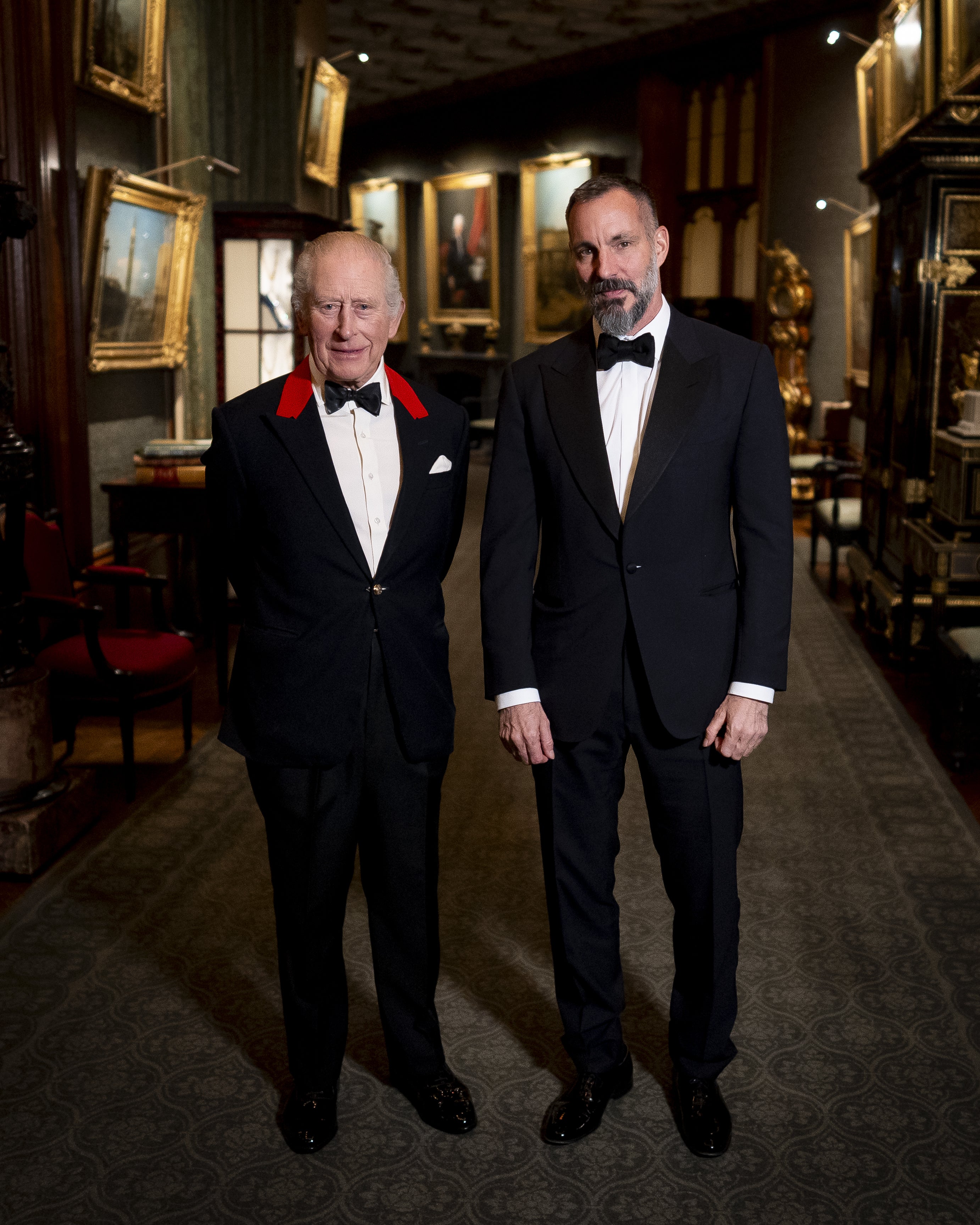 The King with the Aga Khan at Windsor