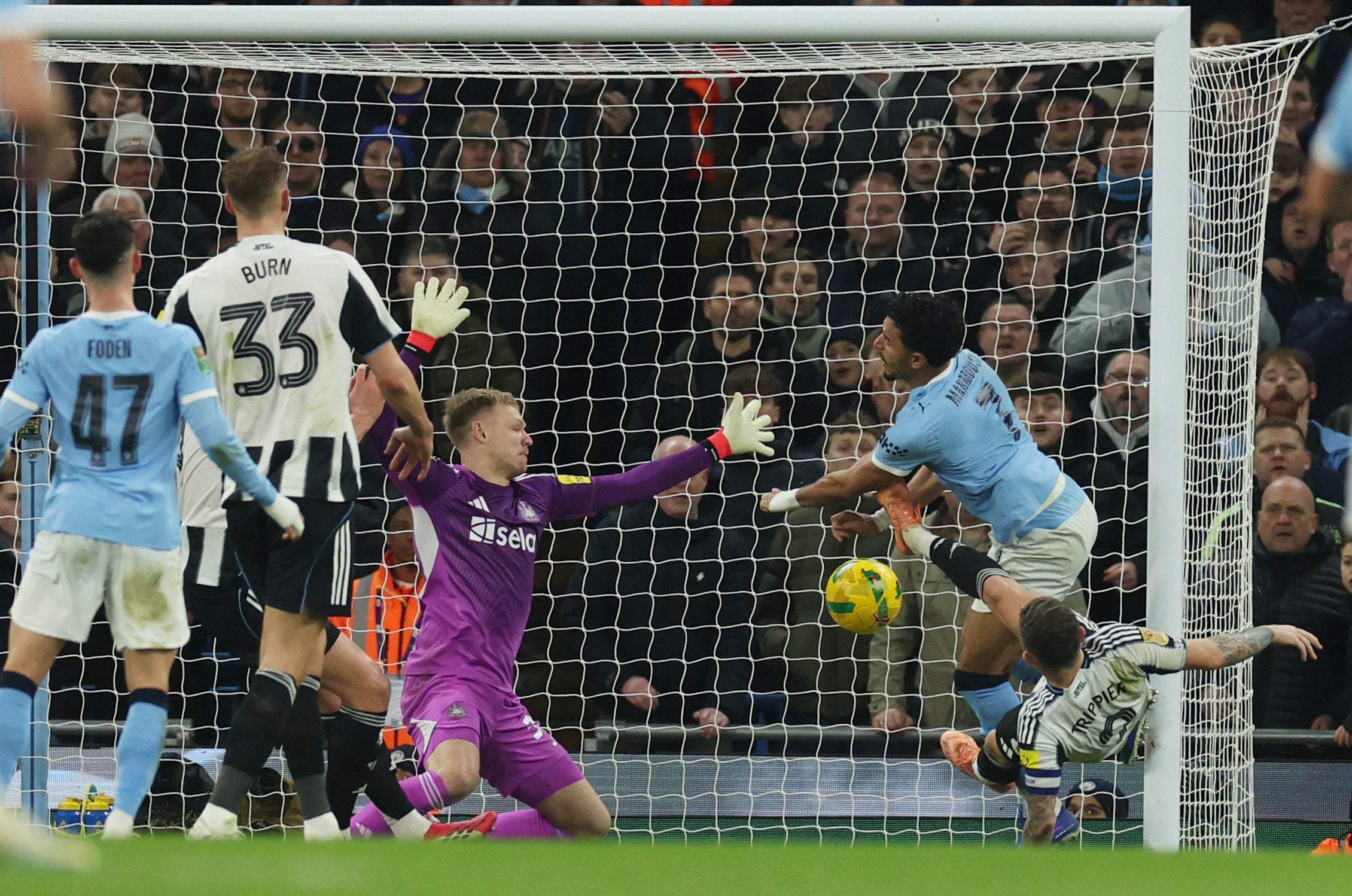 Marmoush headed in City's second goal as Newcastle's plans fell apart early on