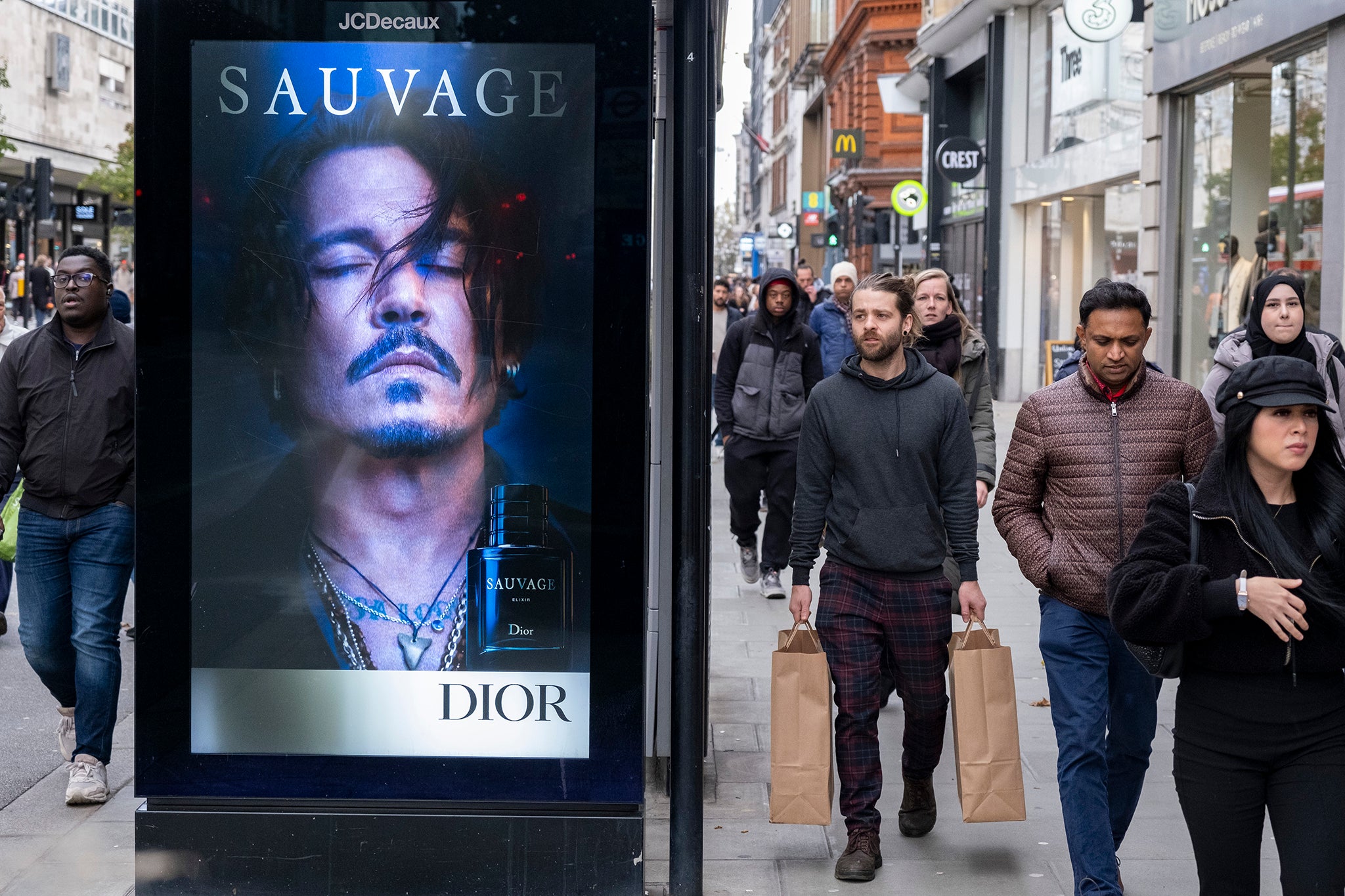 Poster boy: Johnny Depp in an advertisement for Dior Sauvage