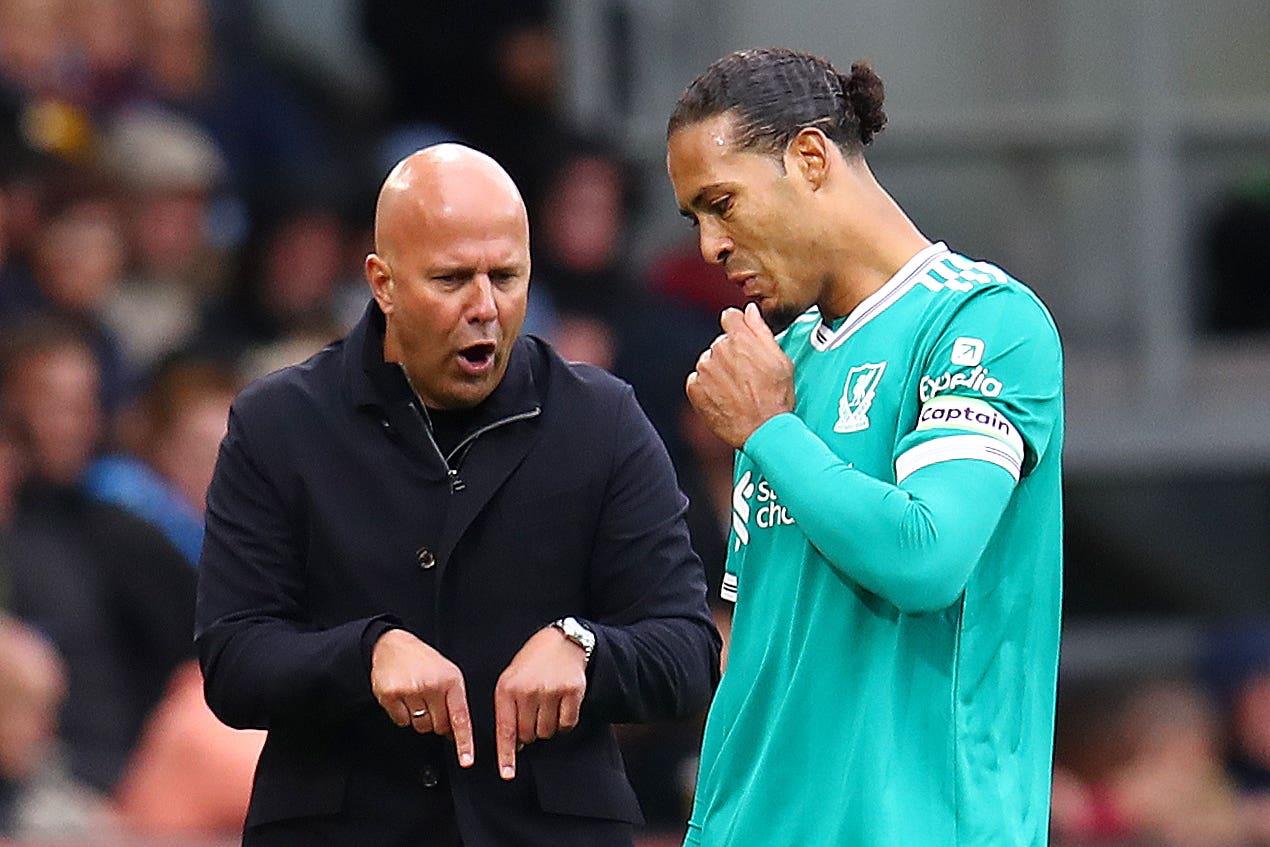 Arne Slot says Liverpool are preparing for life after Virgil van Dijk (Tim Markland/PA).