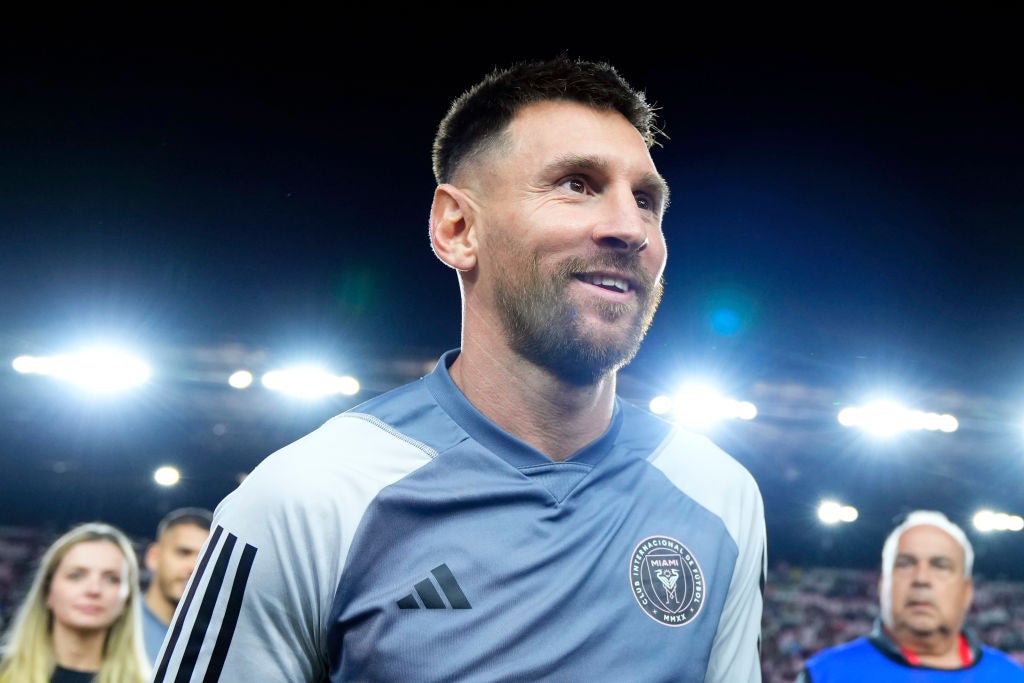 <p>Lionel Messi after facing Newell's Old Boys in a friendly for Inter Miami in 2024</p>