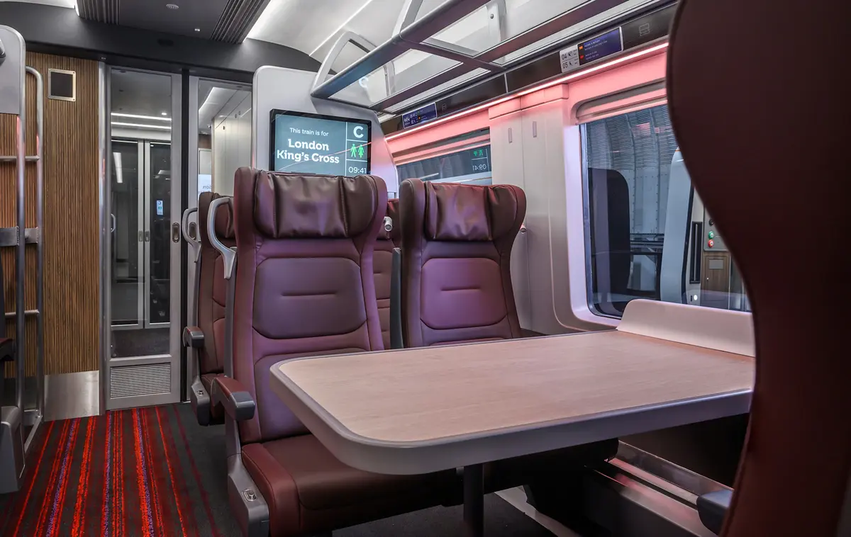 First class seating in the new intercity trains