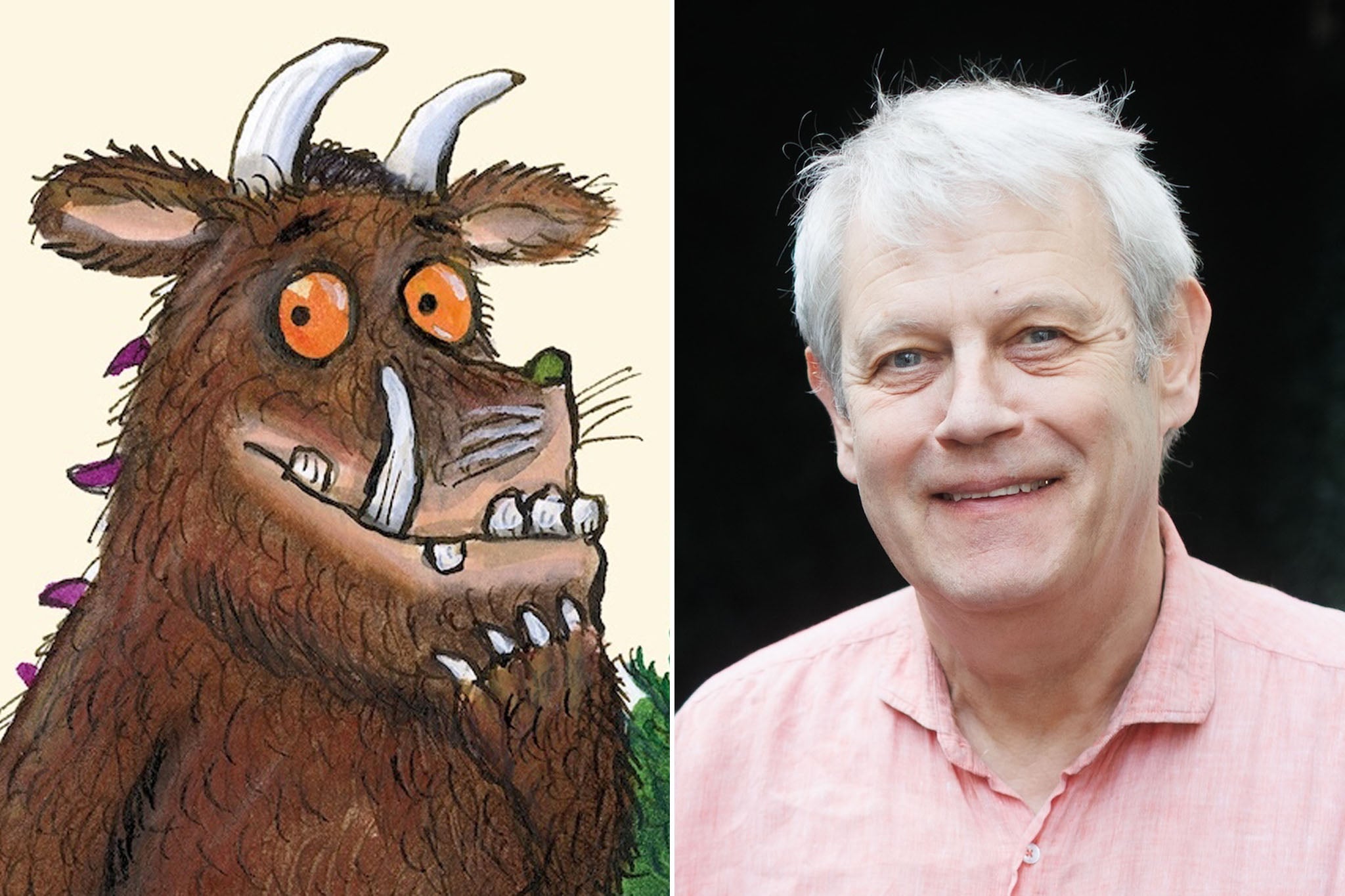 Axel Scheffler (right) with ‘his monster’, who he says ‘hasn’t changed in all these years
