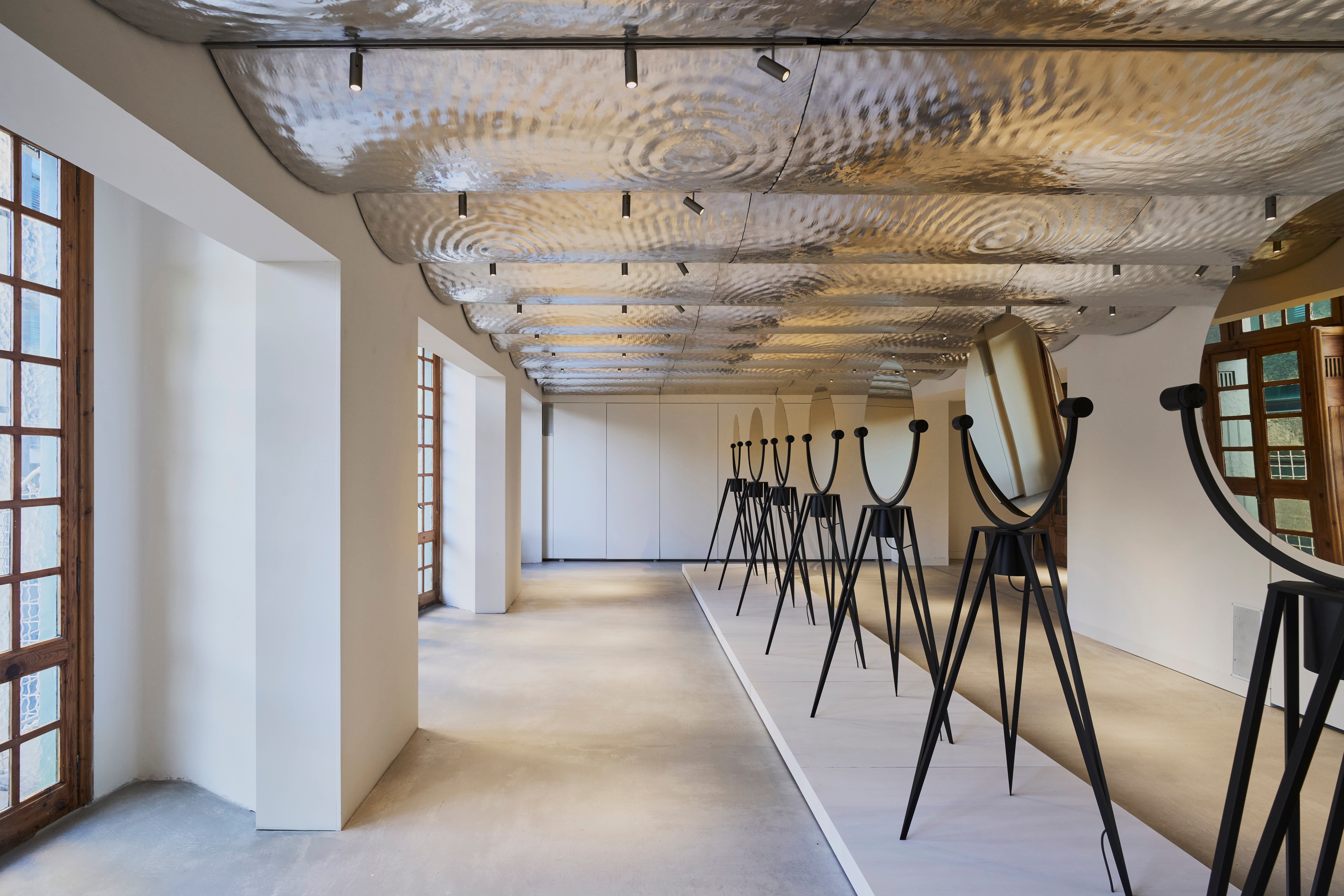 The exhibition space will have a metal ceiling