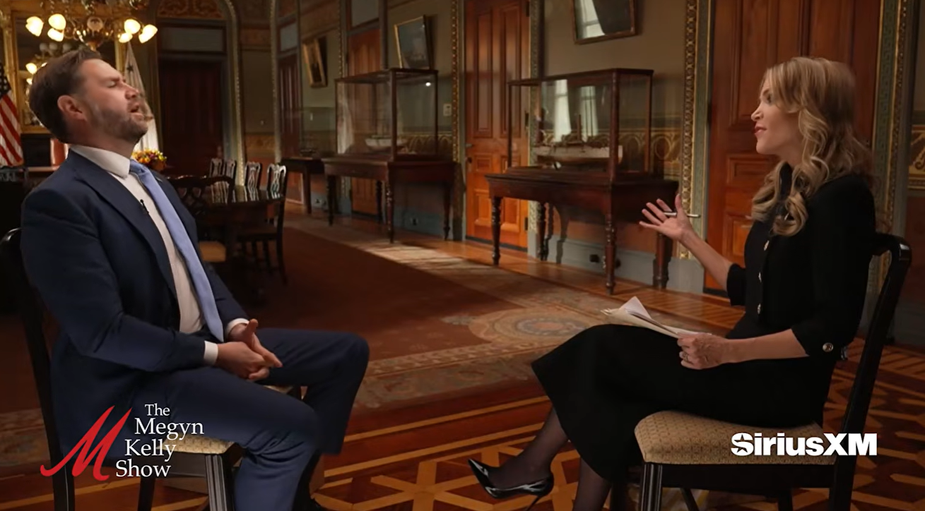 Vice President JD Vance chuckled while defending Trump's insult of Collins, telling Kelly the president is ‘so perceptive.’