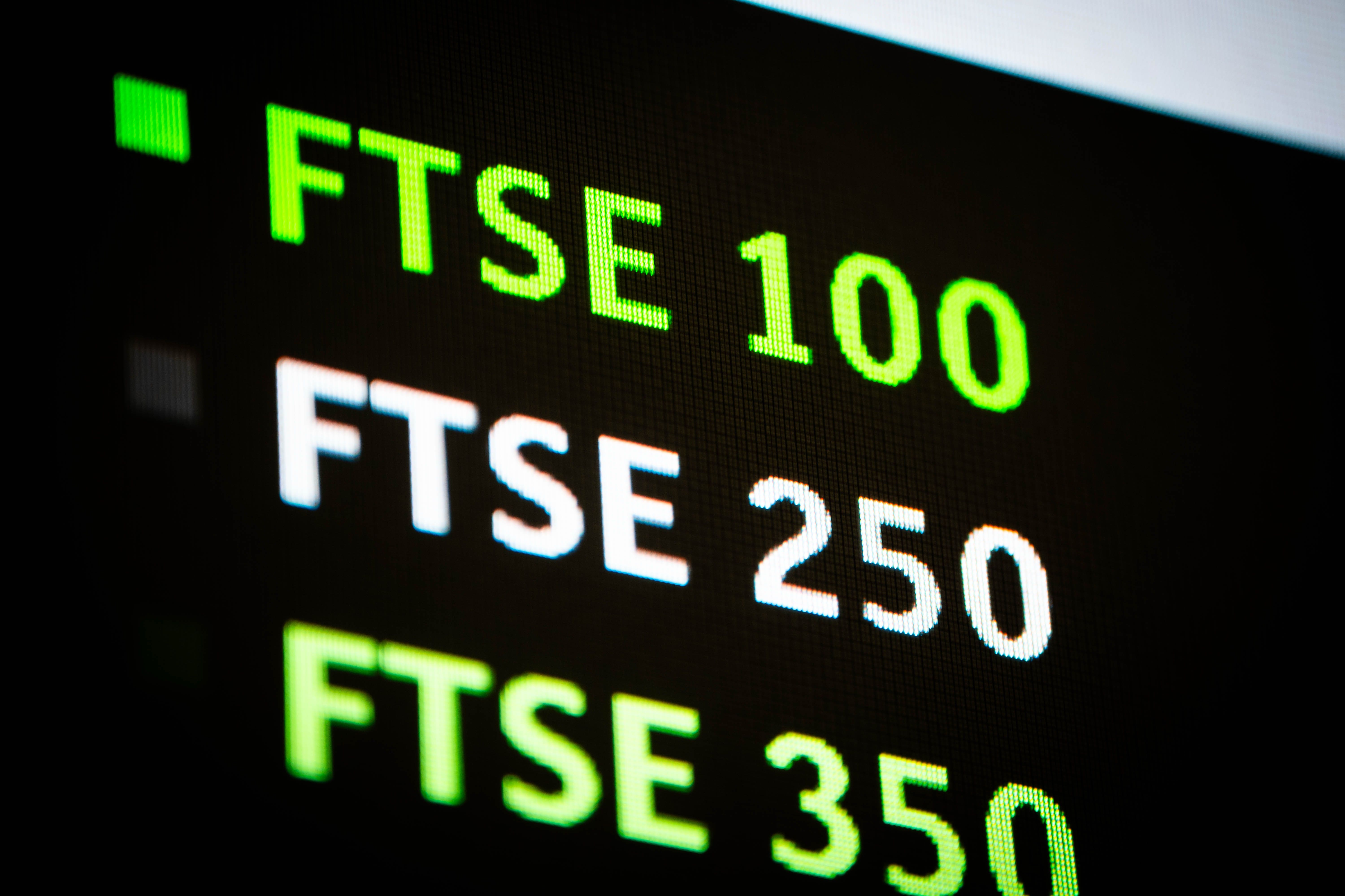 The FTSE 100 index closed down 93.12 points, 0.9%, at 10,309.22 (PA)