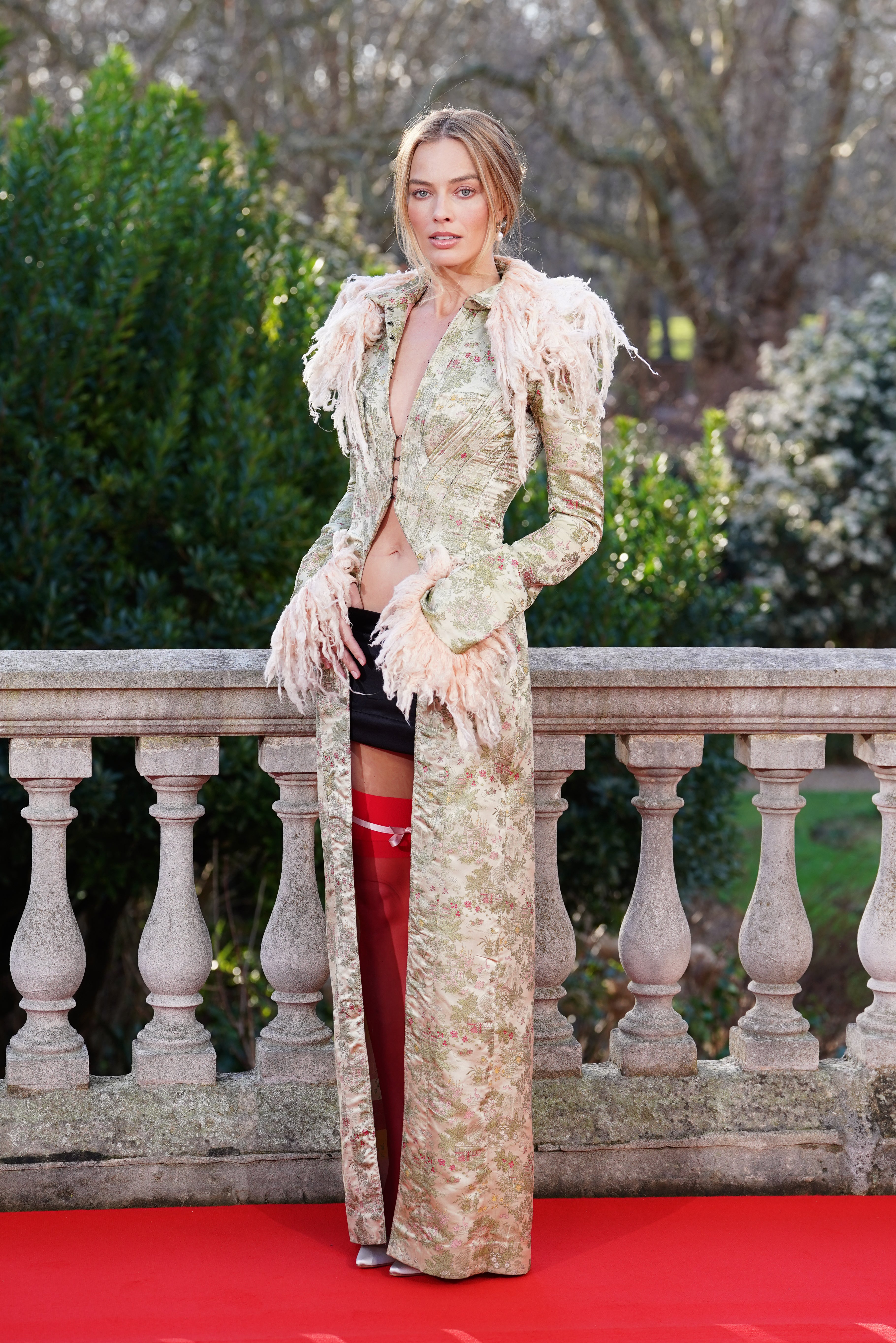 Margot Robbie during a photocall in St James’s Place in London