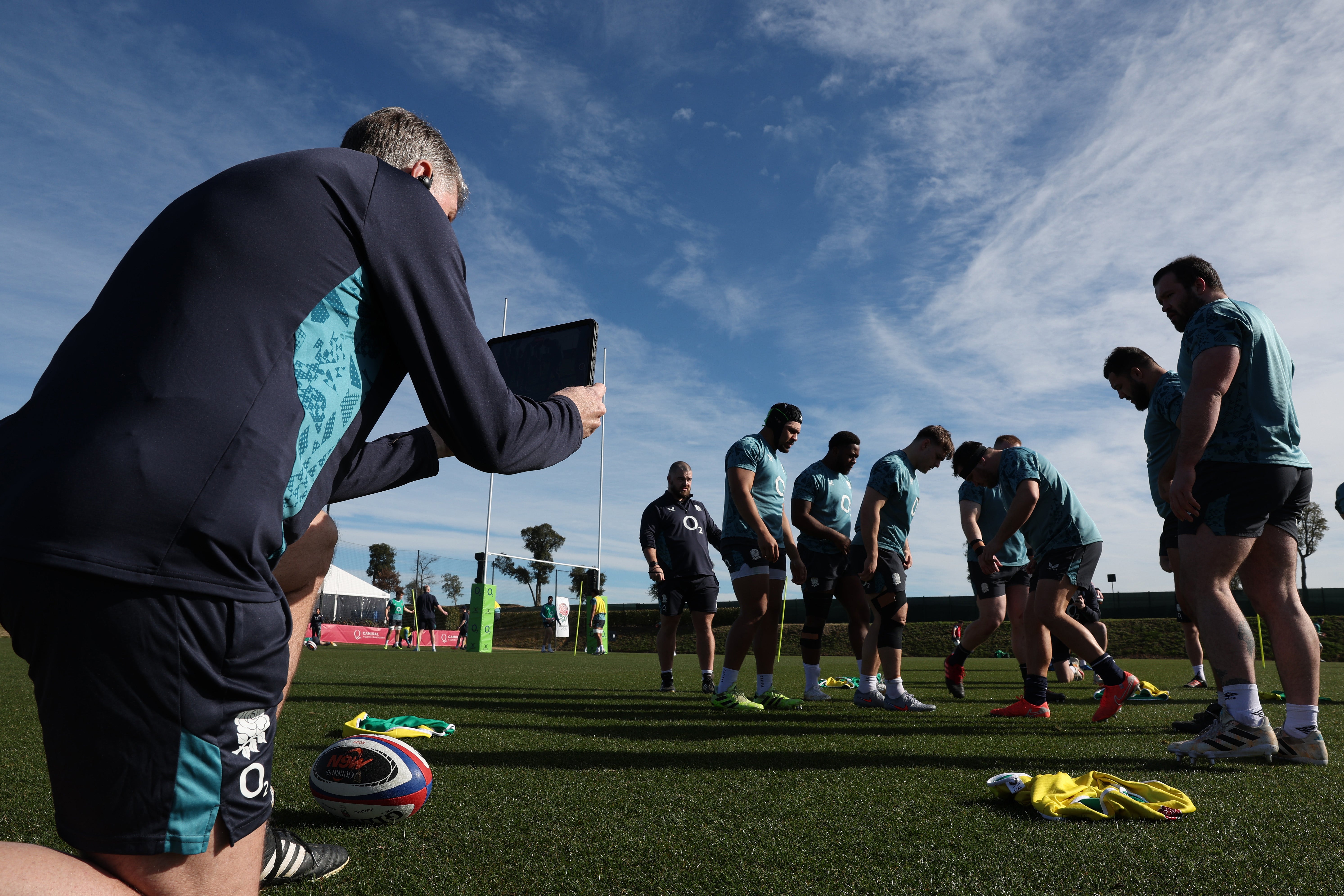 Apple products being used during the England training camp at Hotel Camiral de Caldes de Malavella on January 30, 2026 in Girona, Spain