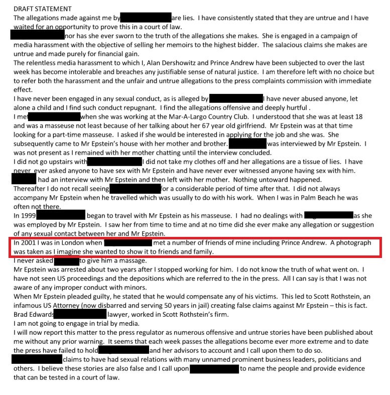 The email sent by a ‘G Maxwell’ to Jeffrey Epstein in 2015
