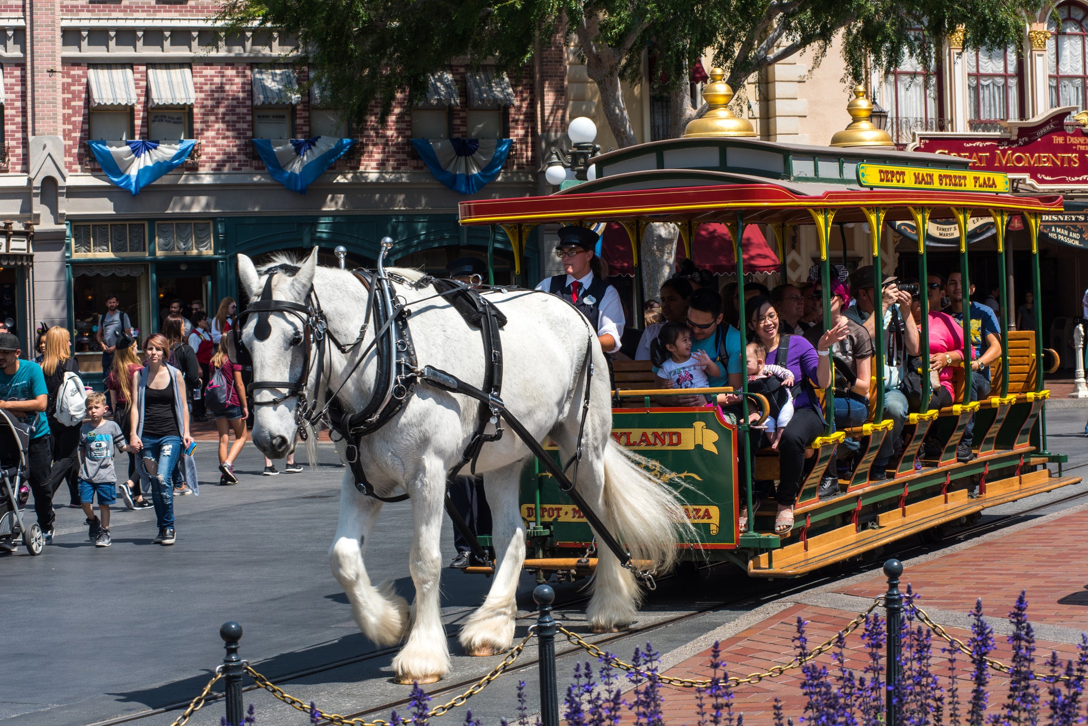 Other wedding ceremony settings offered at Disneyland Resort, pictured, include the Rose Court Garden at Disneyland Hotel and the forecourt of Sleeping Beauty Castle
