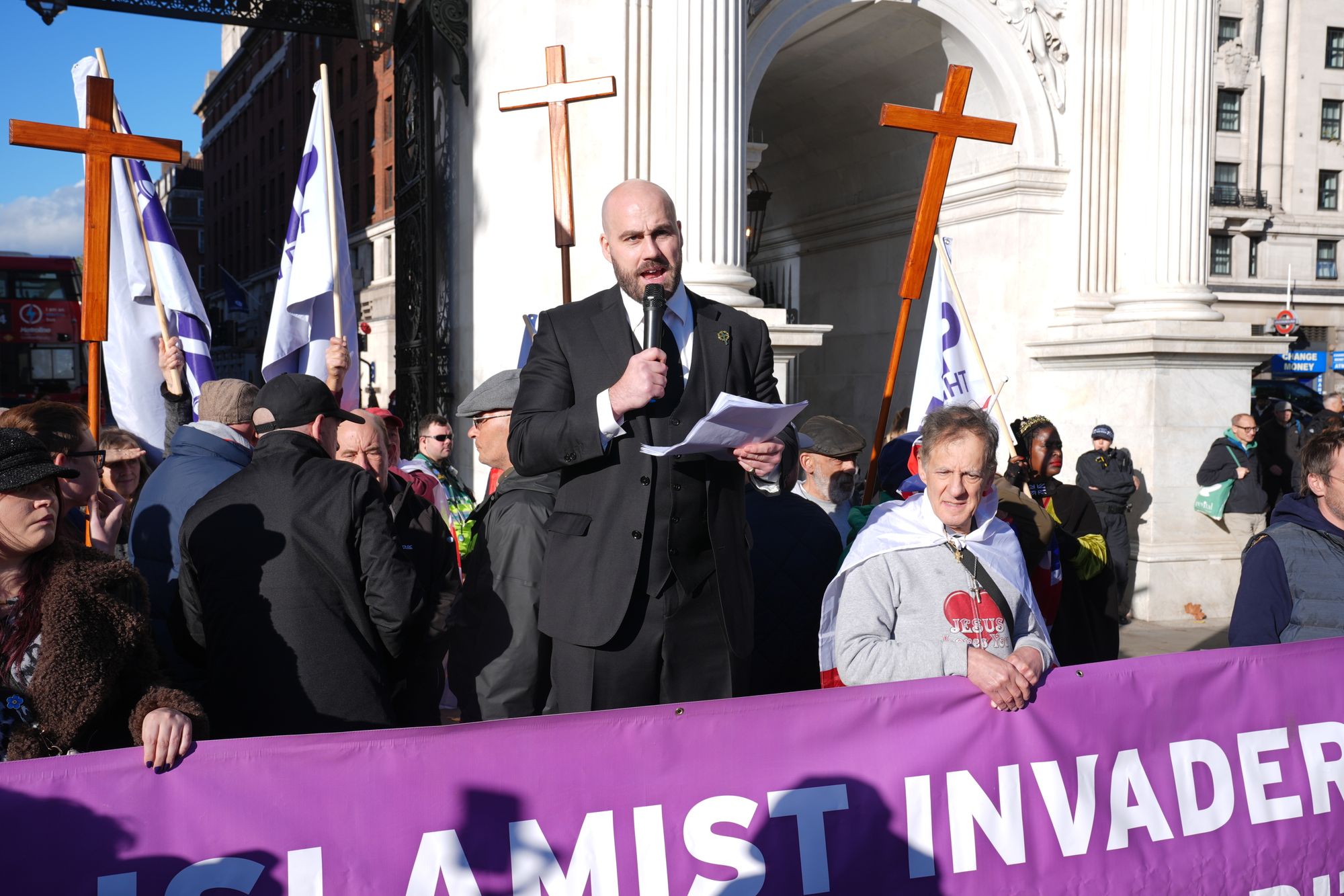 Ukip party leader Nick Tenconi addresses a rally at Marble Arch in October last year