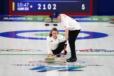 Winter Olympics live: Mouat and Dodds set for curling semi-final after Muir misses out on GB’s first medal