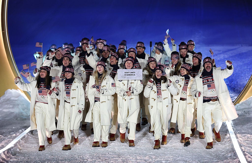 Team USA enter the stadium